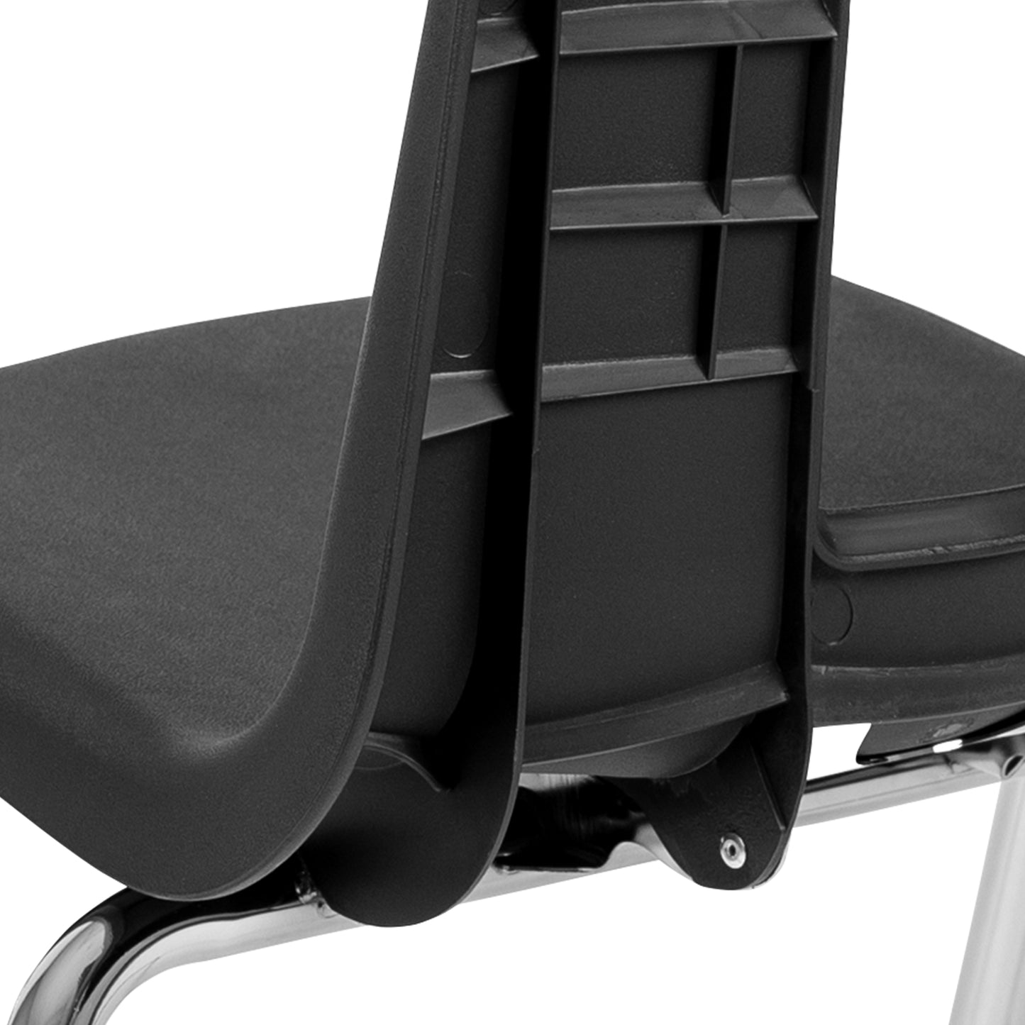 Mickey Advantage Black Student Stack School Chair - 16-inch Black