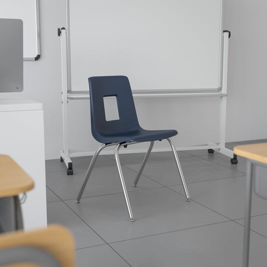 Mickey Advantage Navy Student Stack School Chair - 16-inch Navy