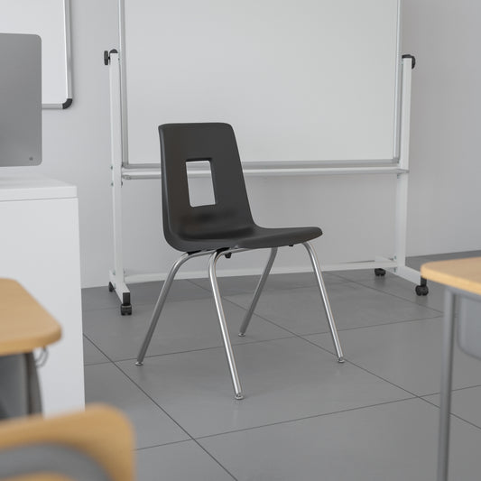 Mickey Advantage Black Student Stack School Chair - 18-inch Black