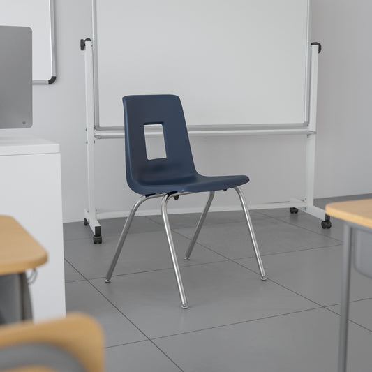 Mickey Advantage Navy Student Stack School Chair - 18-inch Navy