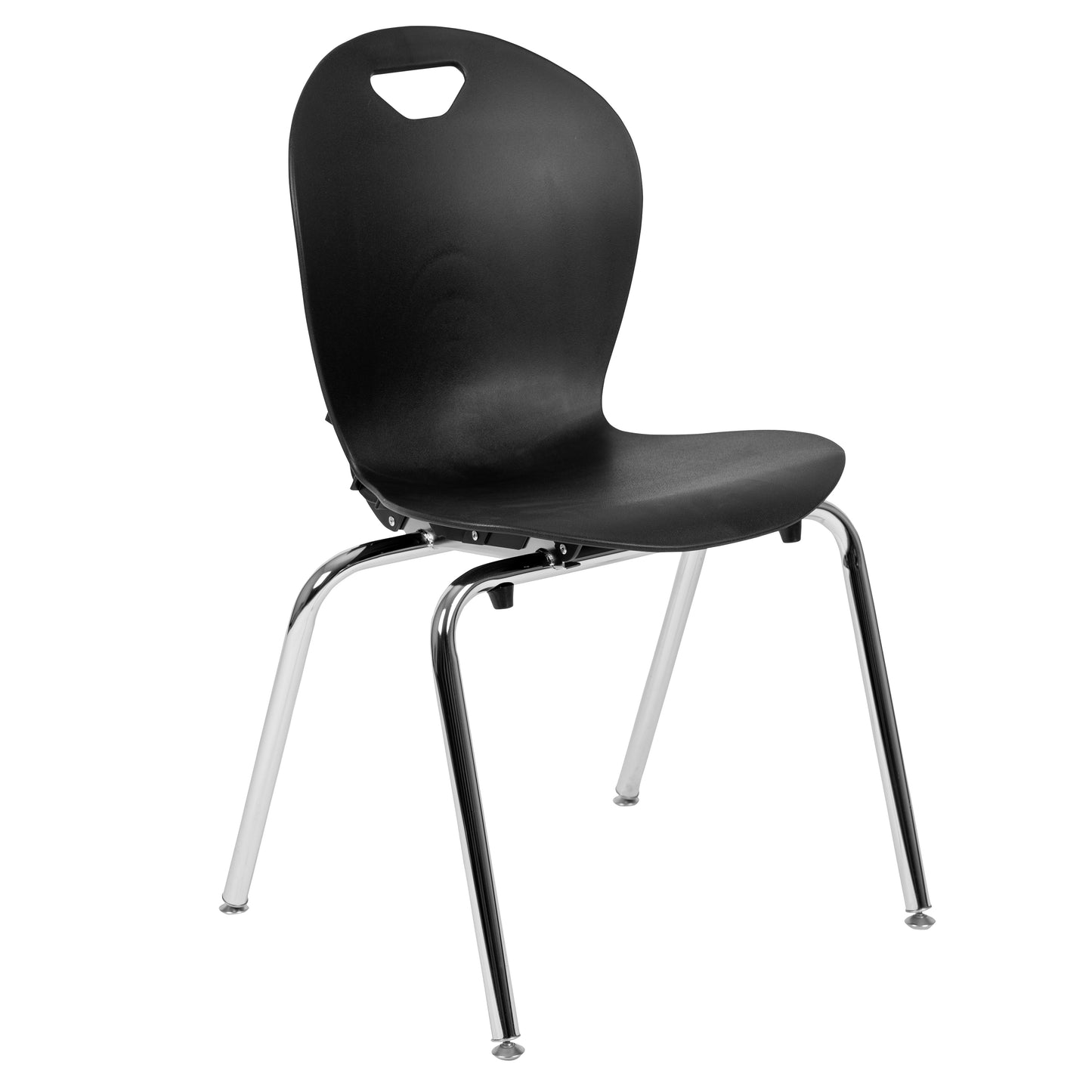 Mickey Advantage Titan Black Student Stack School Chair - 18-inch Black