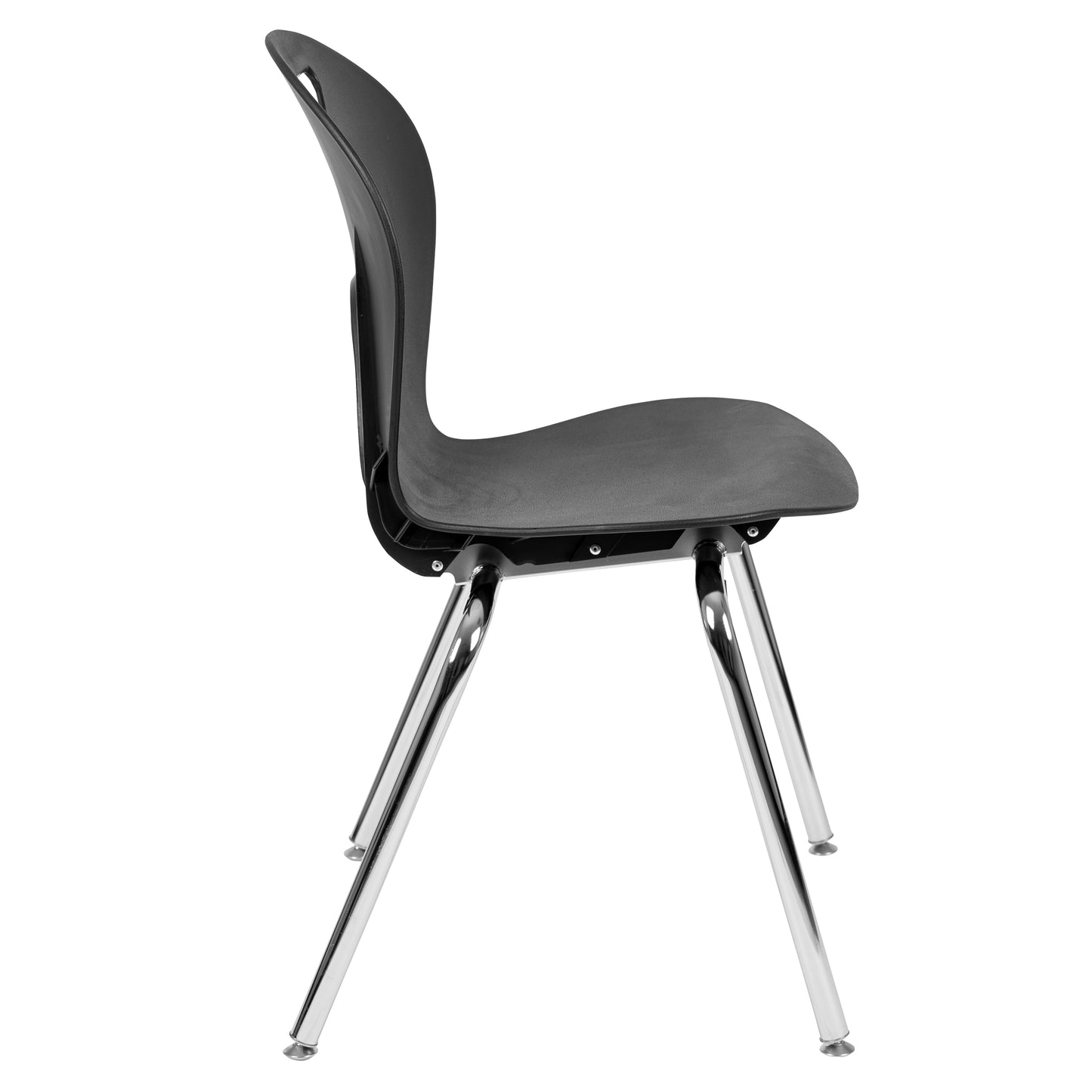 Mickey Advantage Titan Black Student Stack School Chair - 18-inch Black
