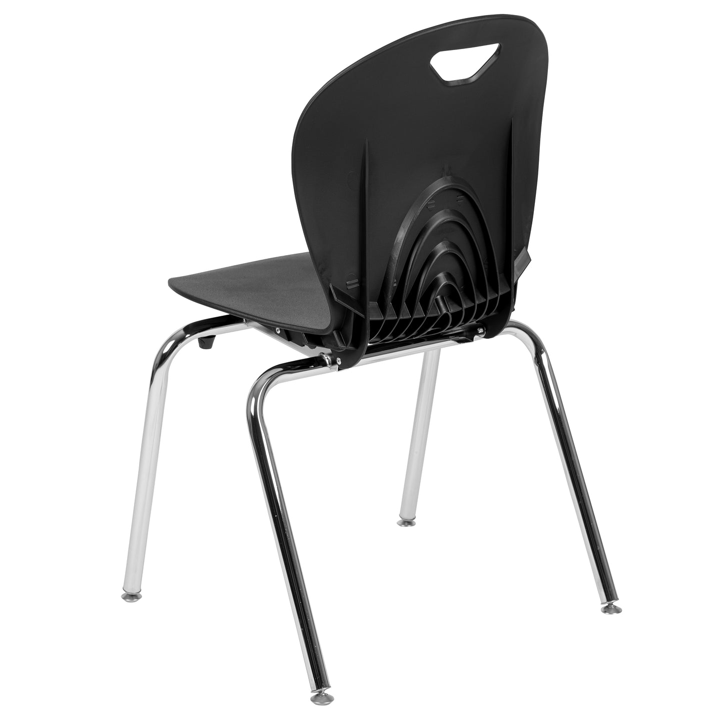 Mickey Advantage Titan Black Student Stack School Chair - 18-inch Black