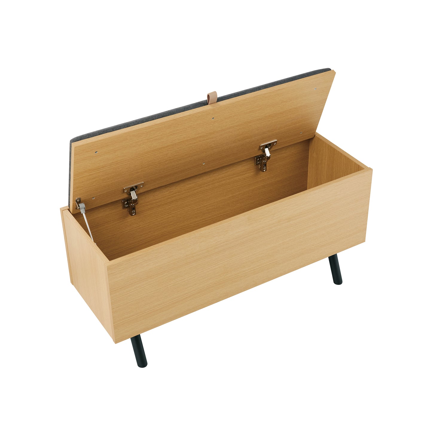 Paloma Modern Accent Storage Bench in Light Oak AF002-NA