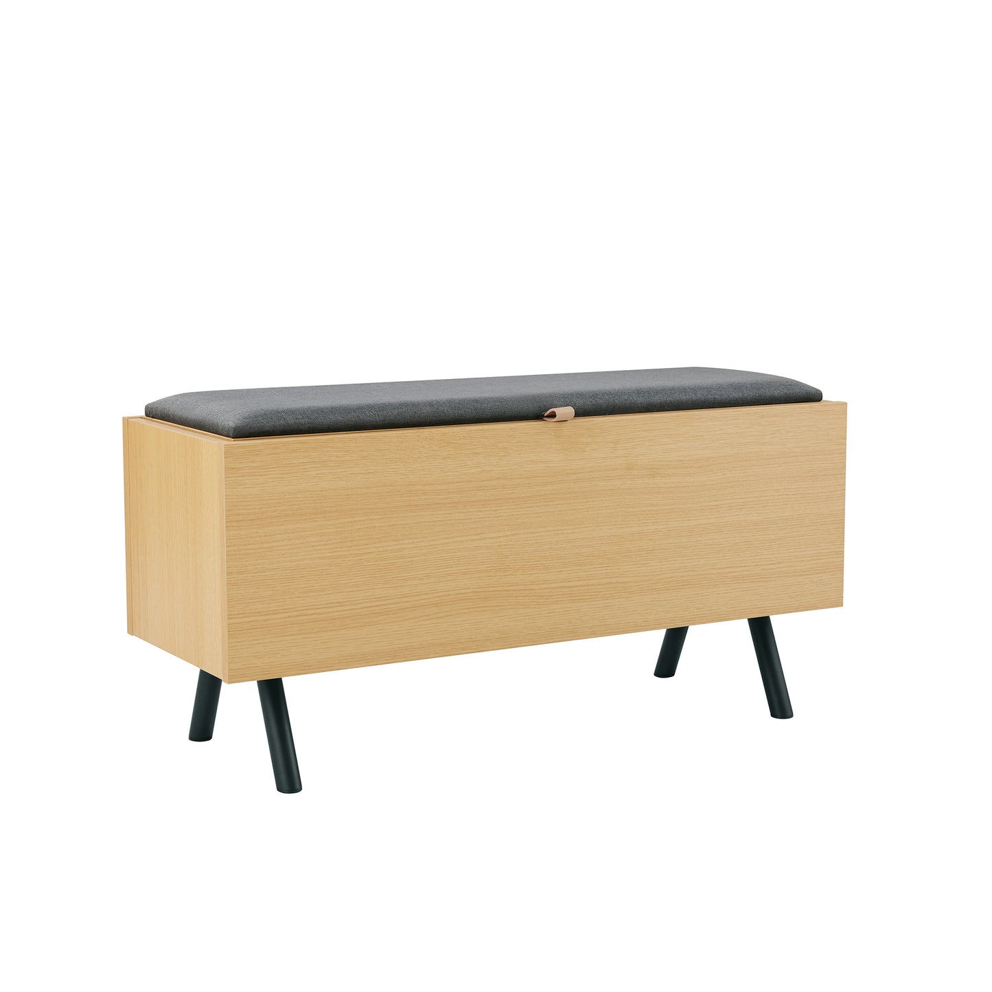 Paloma Modern Accent Storage Bench in Light Oak AF002-NA