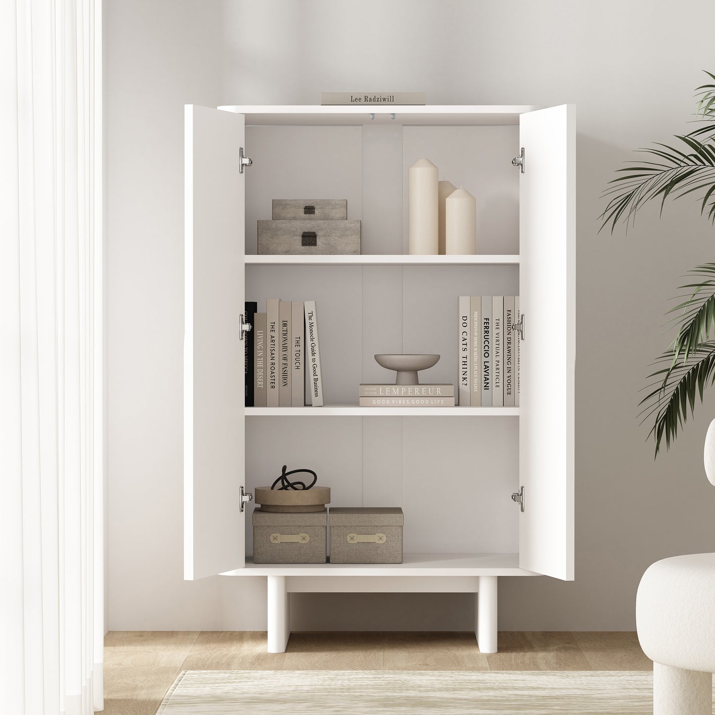 Ella Modern 32" Accent Cabinet in White AF003-WH