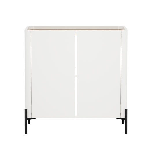 Abbey Modern 32" Accent Cabinet in Maple and Off White AF004-OW