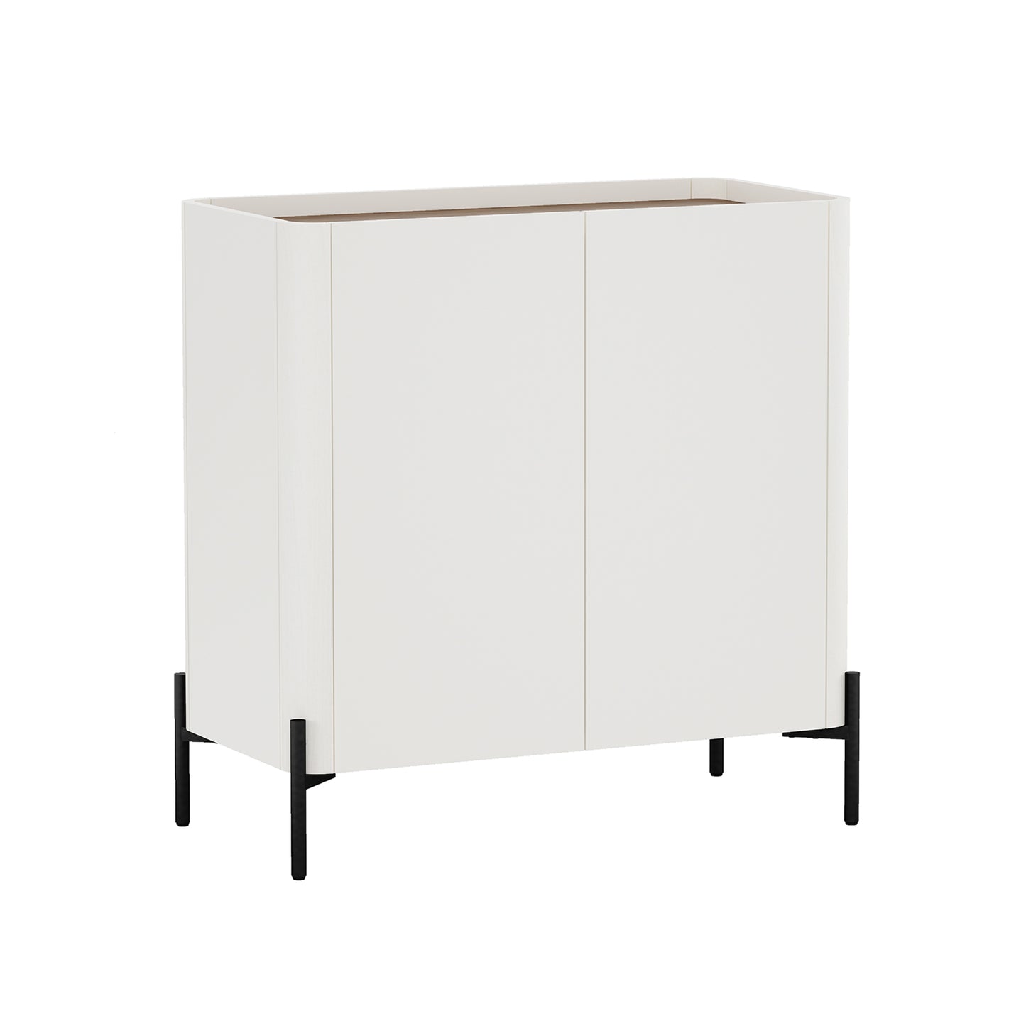 Abbey Modern 32" Accent Cabinet in Maple and Off White AF004-OW