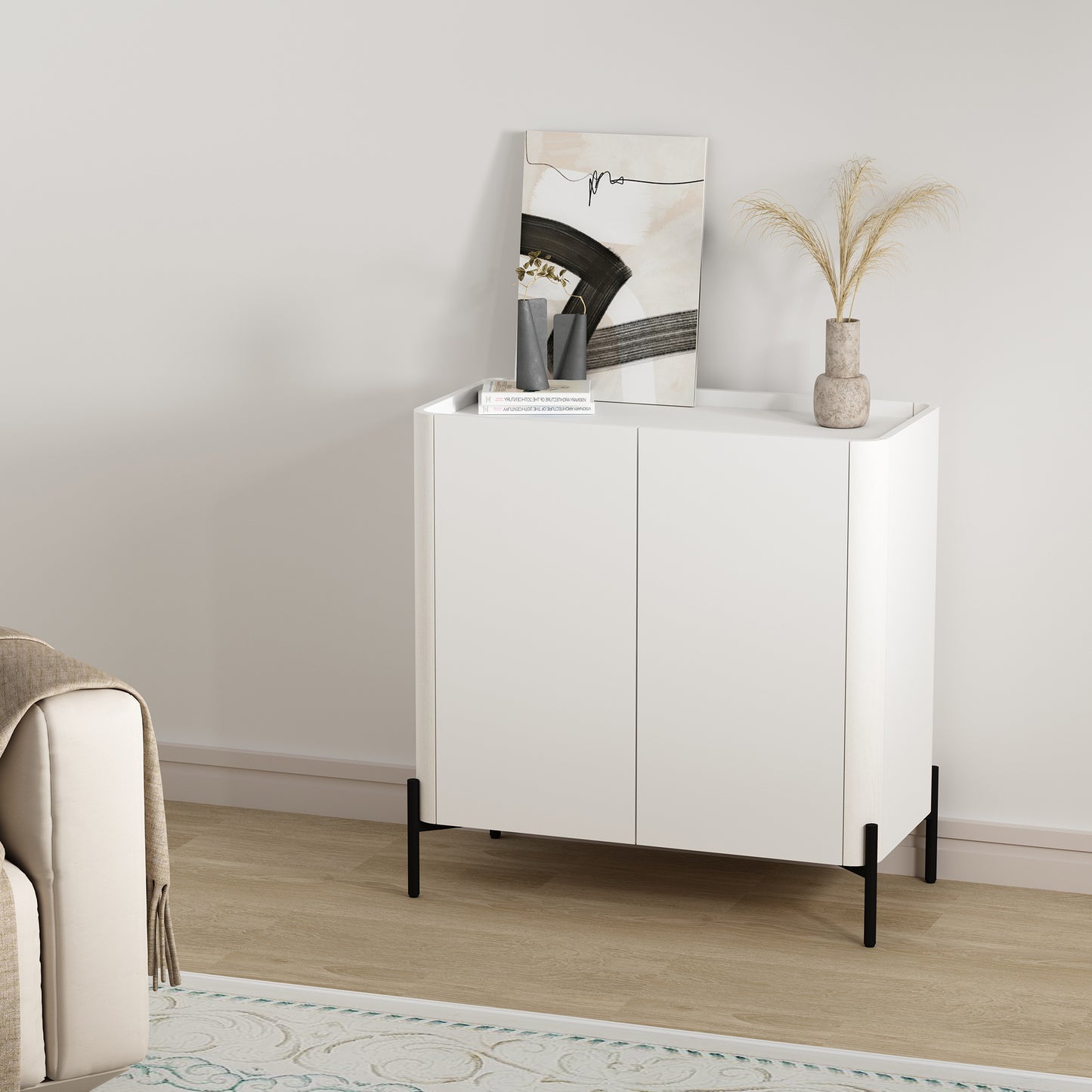 Abbey Modern 32" Accent Cabinet in White AF004-WH