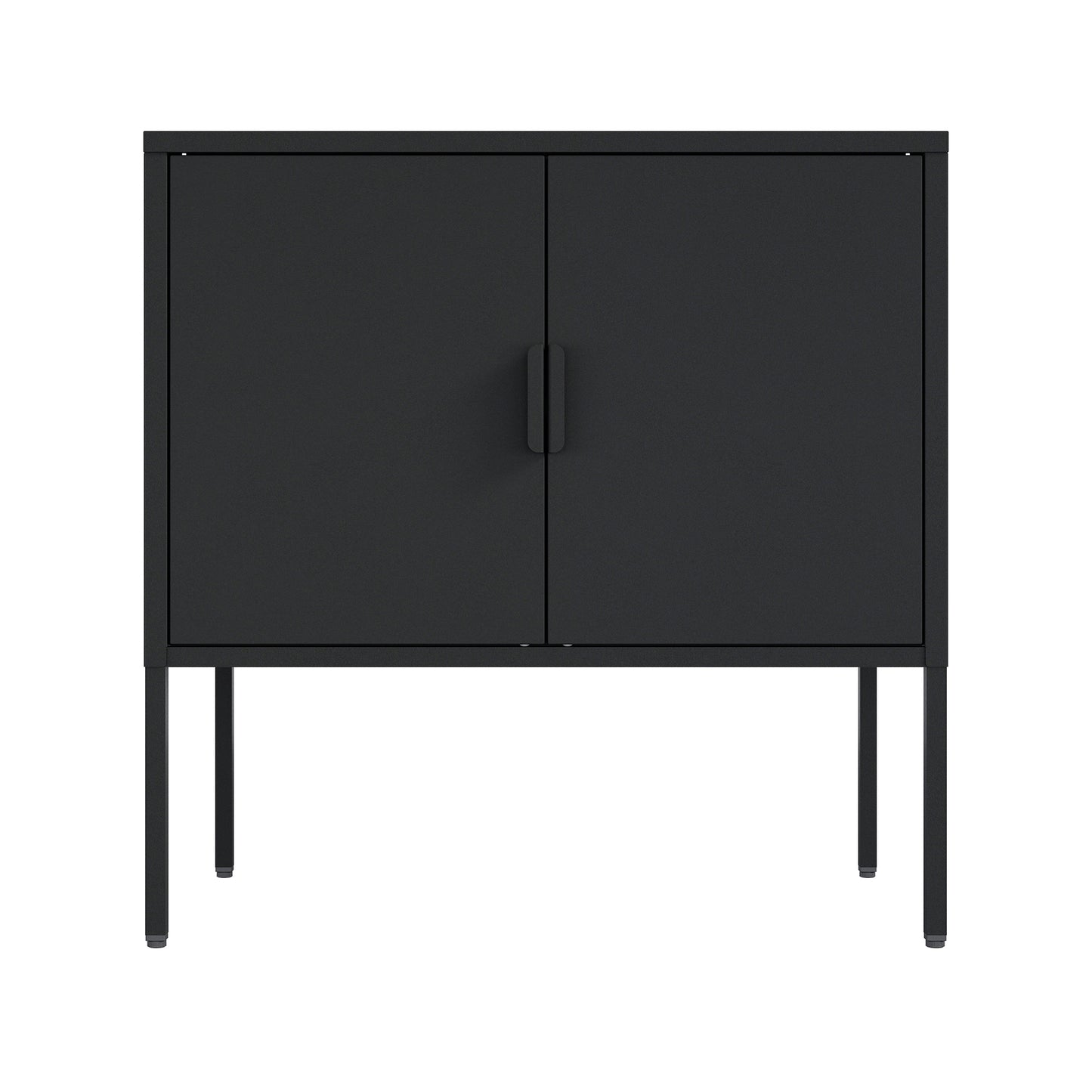 Ava Modern 24" Metal Accent Cabinet in Black AF005-BK