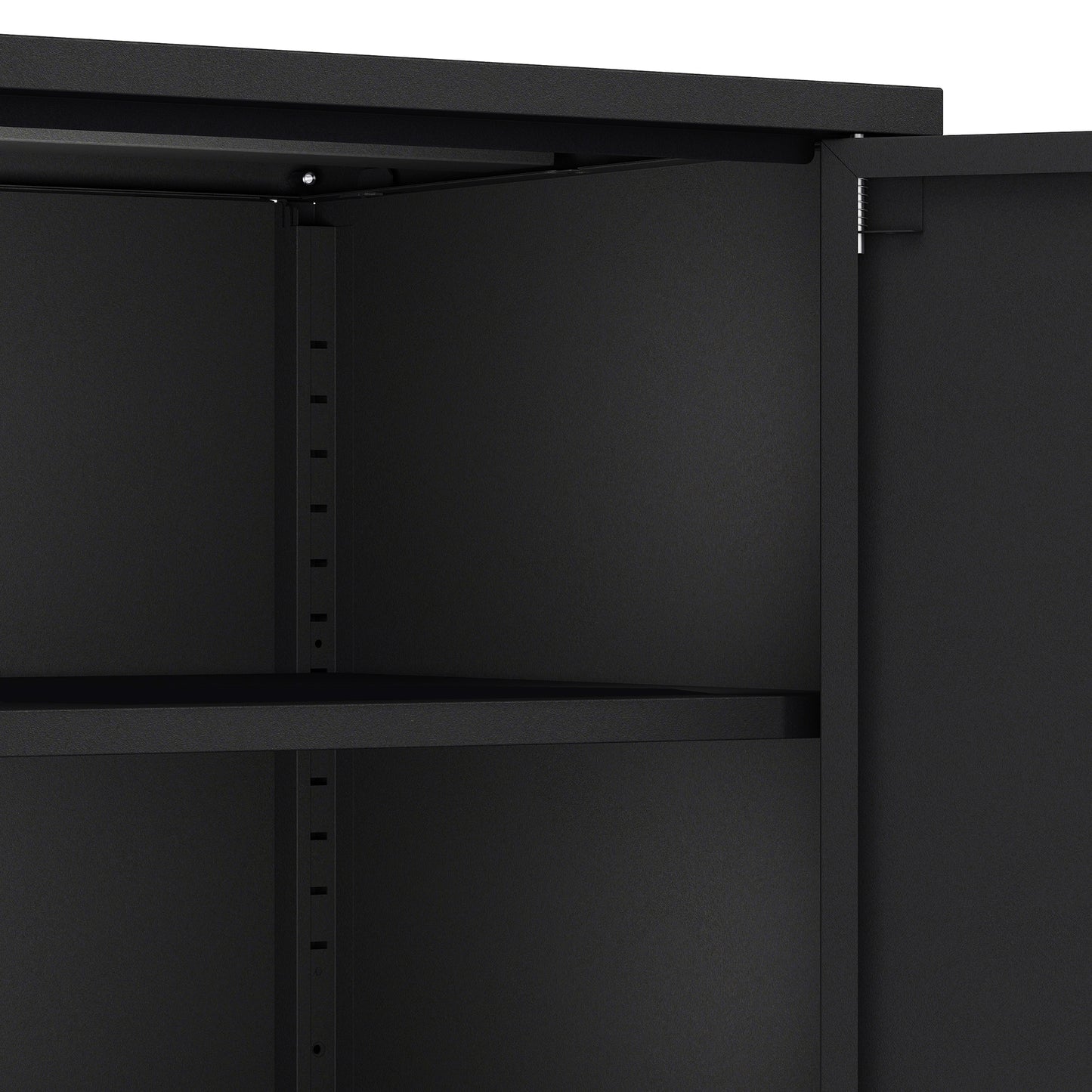 Ava Modern 24" Metal Accent Cabinet in Black AF005-BK