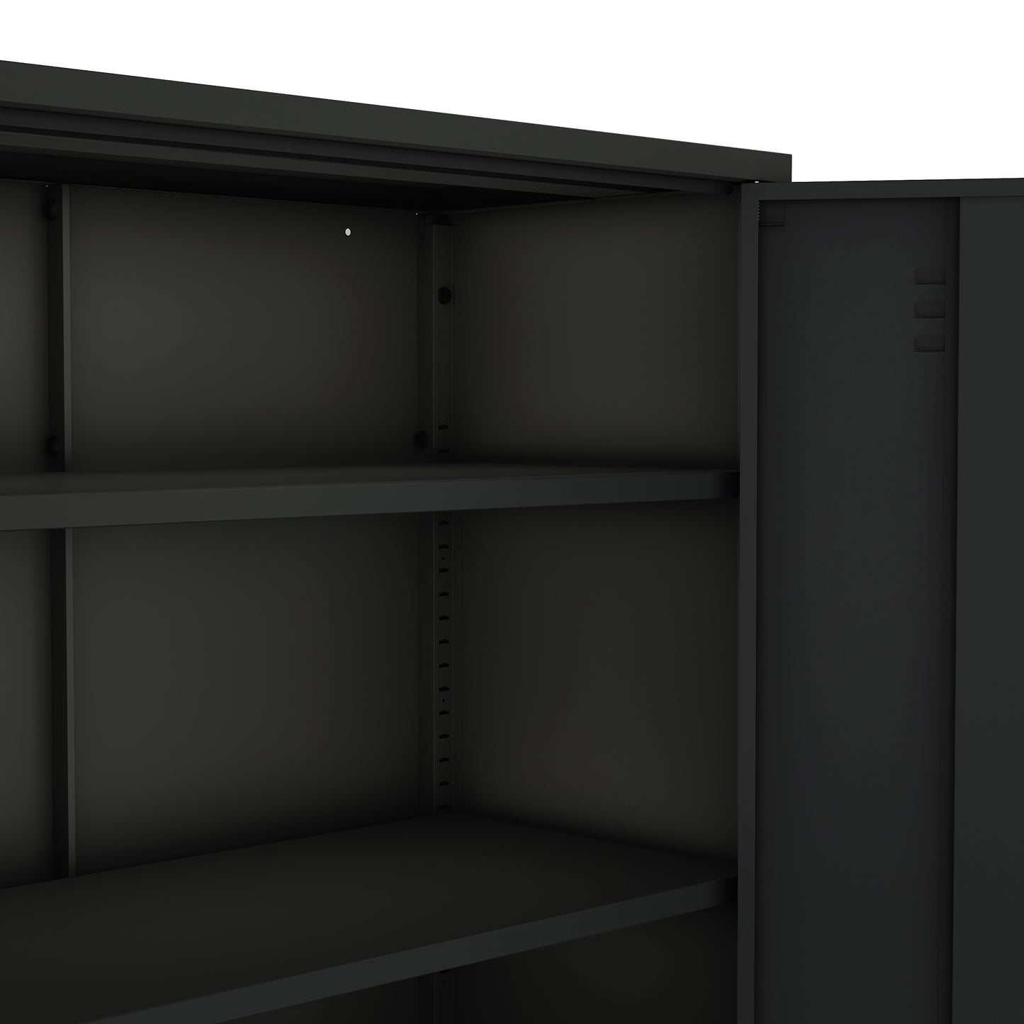 Naomi Modern 32" Metal Accent Cabinet in Black AF006-BK