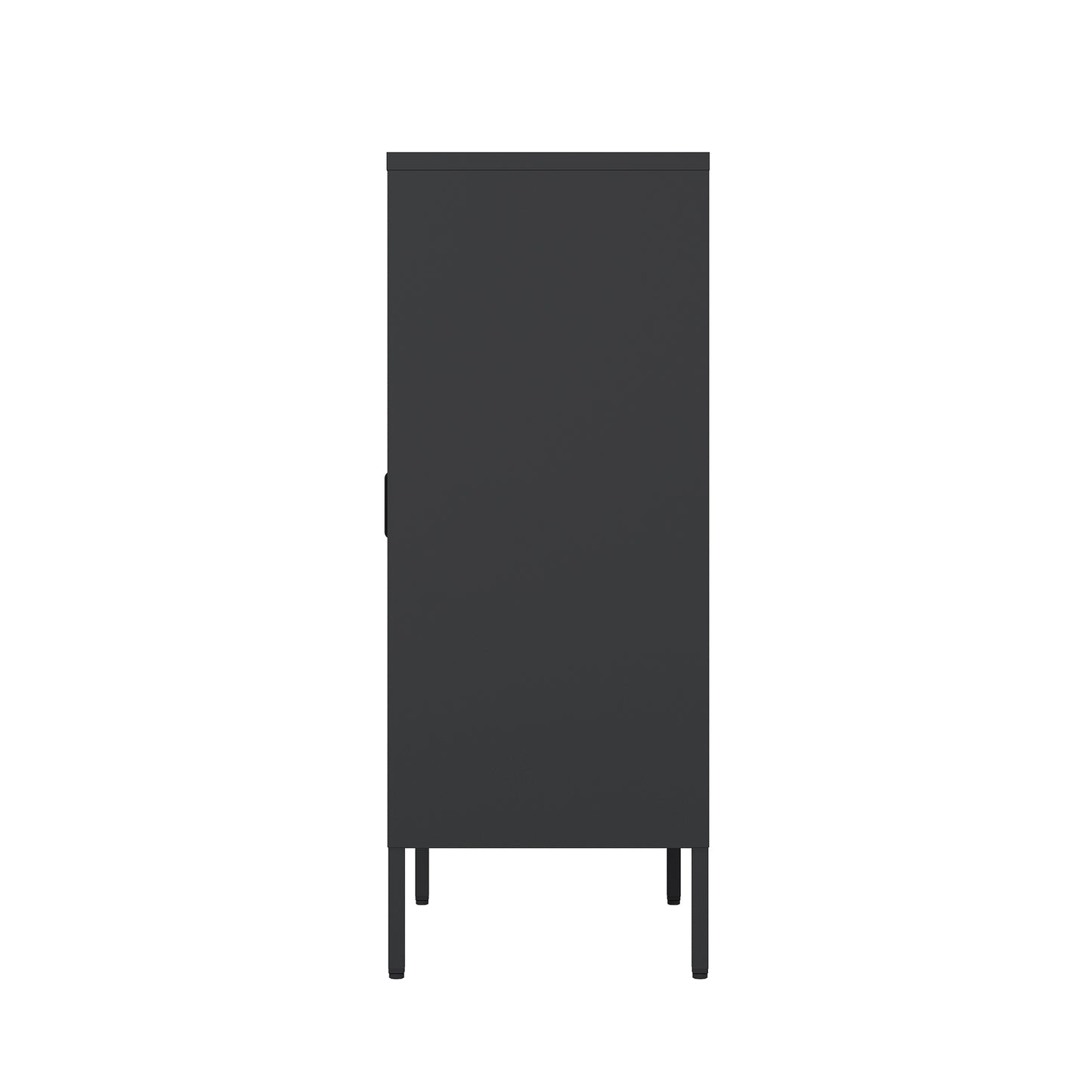 Naomi Modern 32" Metal Accent Cabinet in Black AF006-BK