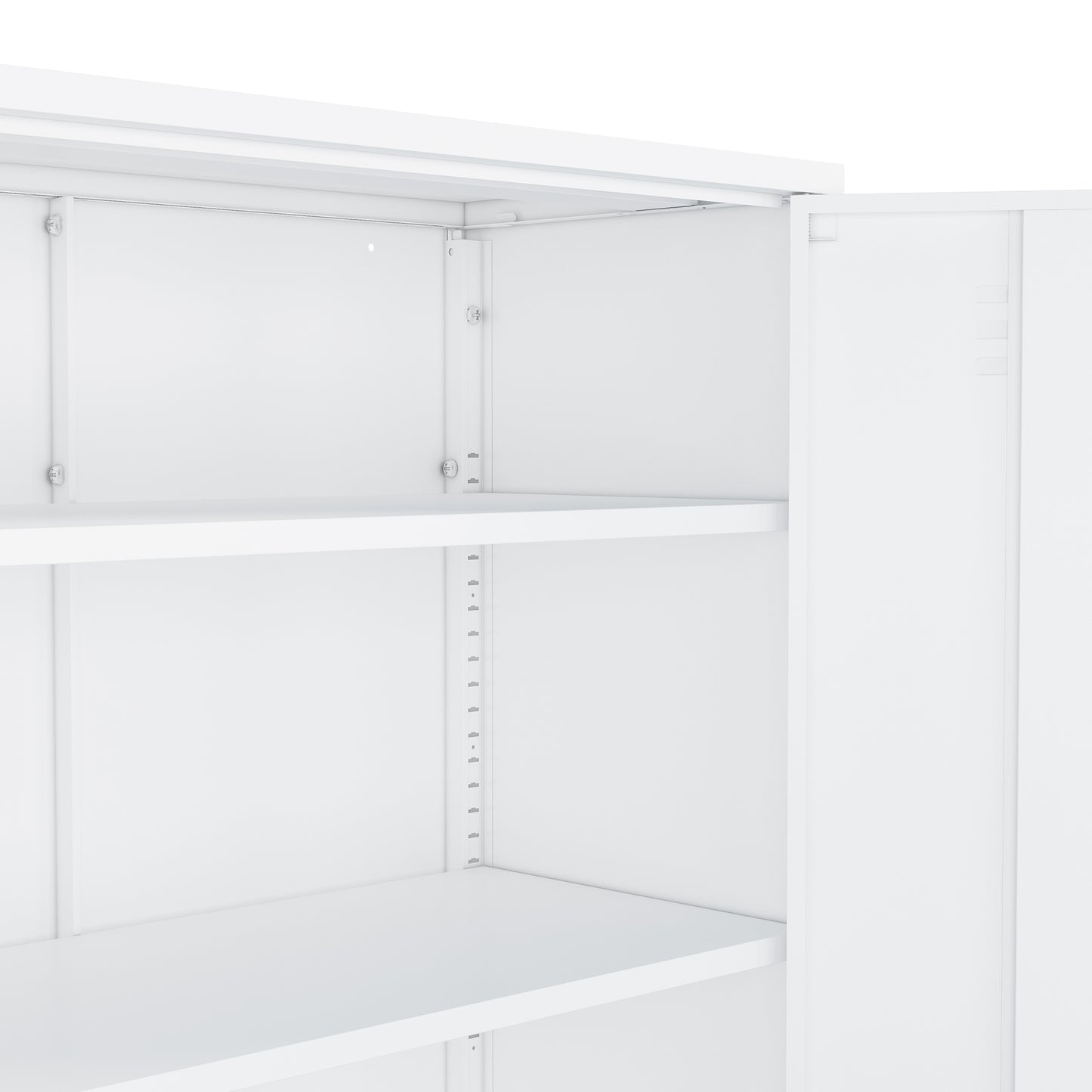 Naomi Modern 32" Metal Accent Cabinet in White AF006-WH