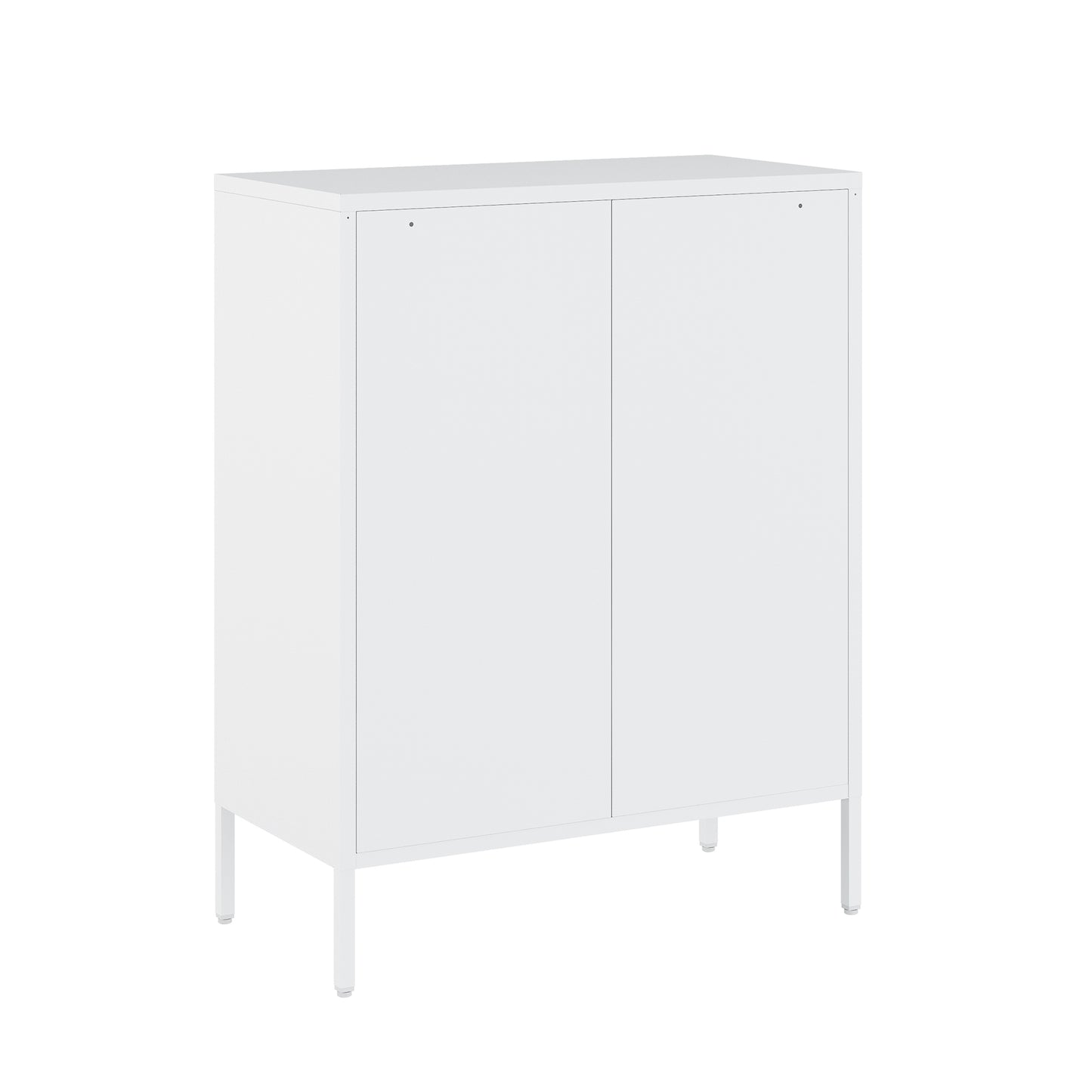 Naomi Modern 32" Metal Accent Cabinet in White AF006-WH