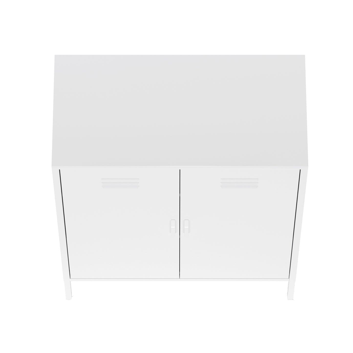 Naomi Modern 32" Metal Accent Cabinet in White AF006-WH