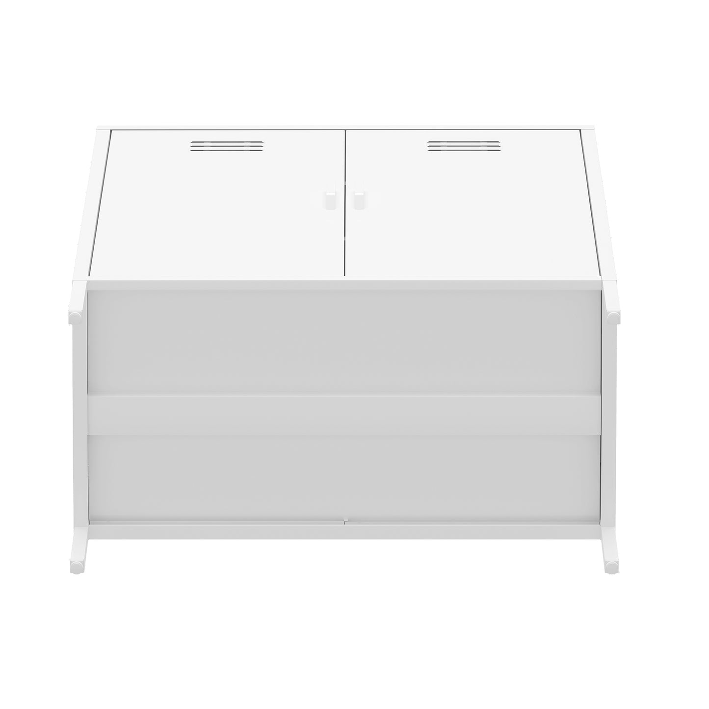 Naomi Modern 32" Metal Accent Cabinet in White AF006-WH