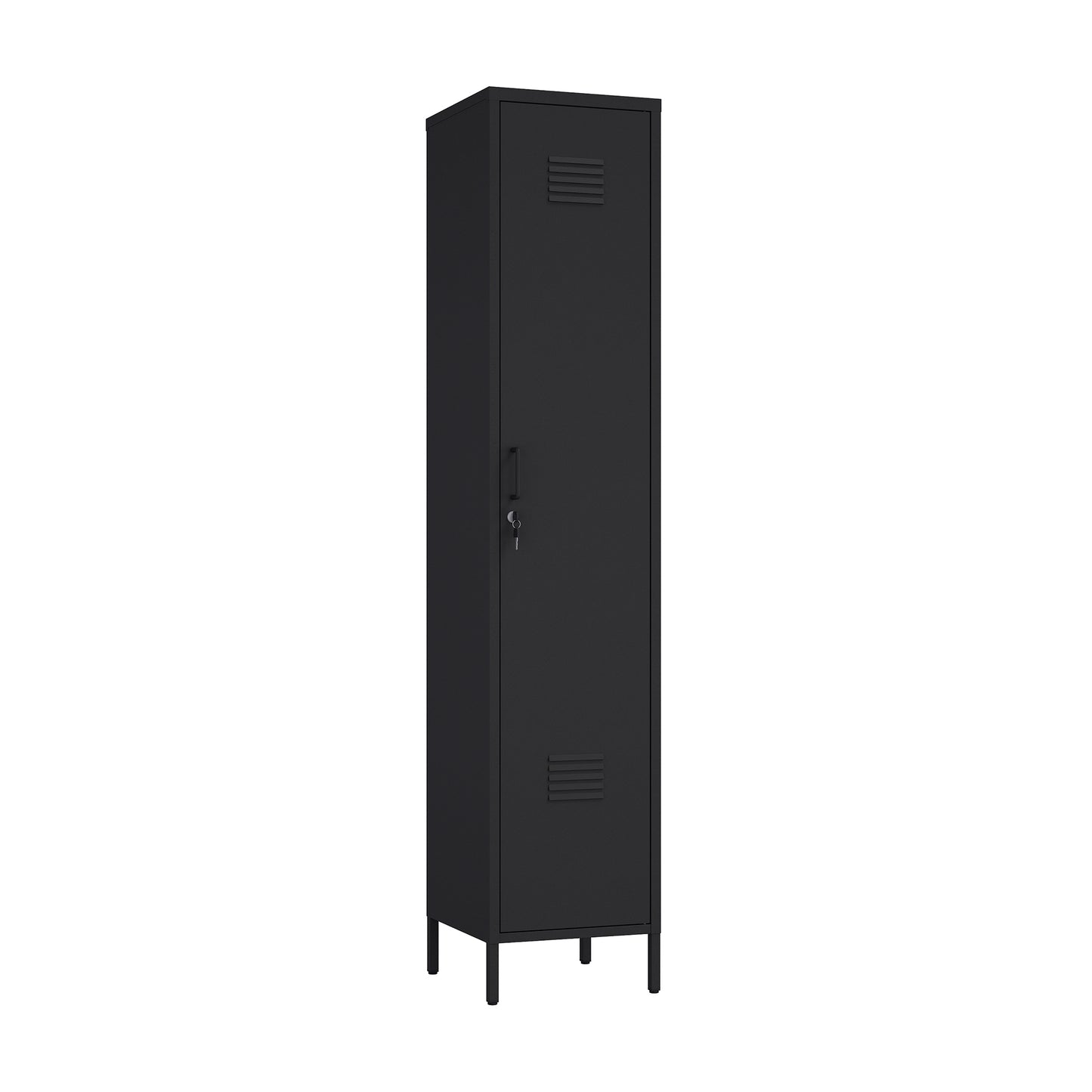 Naomi Modern 15" Metal Storage Cabinet in Black AF007-BK