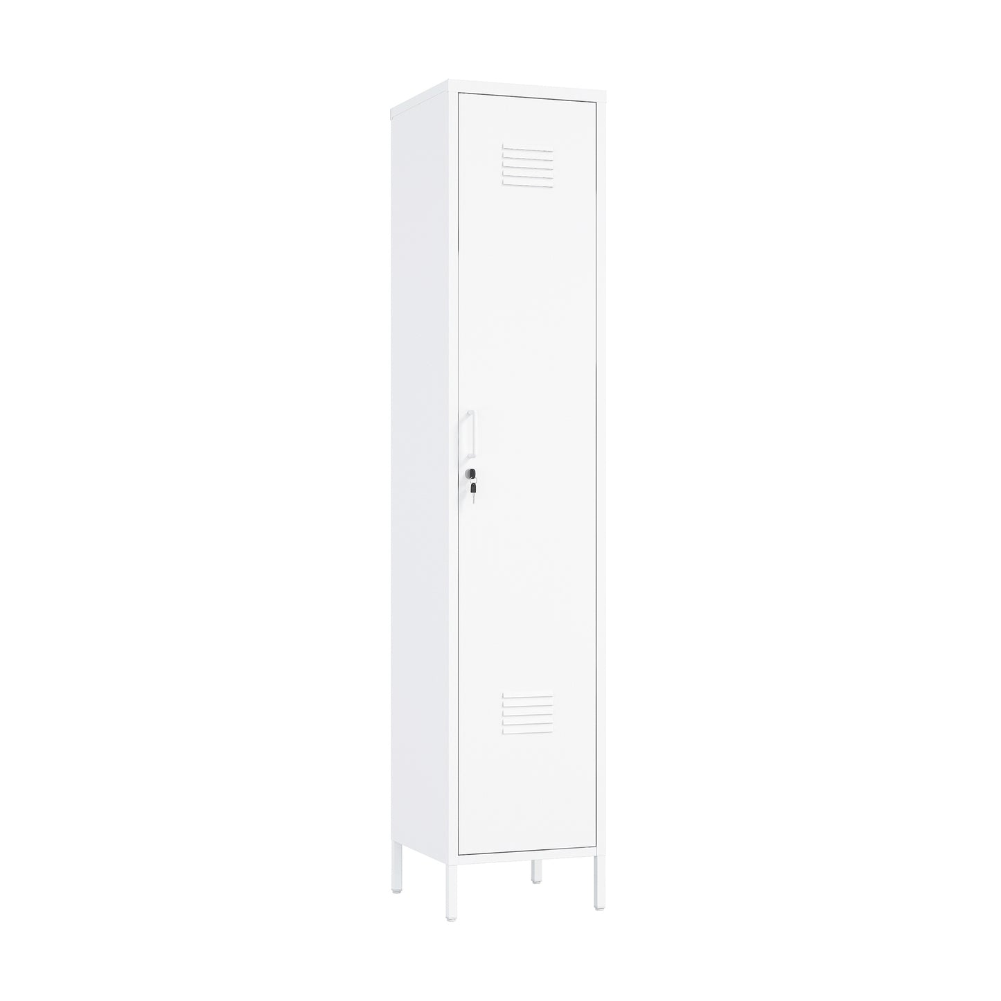 Naomi Modern 15" Metal Storage Cabinet in White AF007-WH