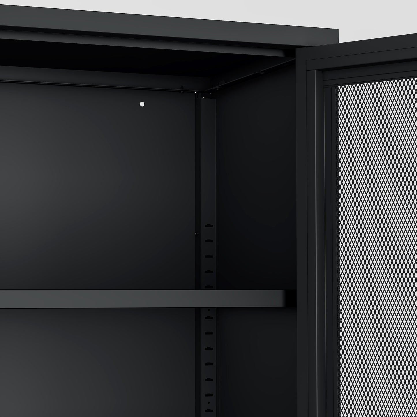 Amelia Modern 32" Metal Accent Cabinet in Black AF008-BK