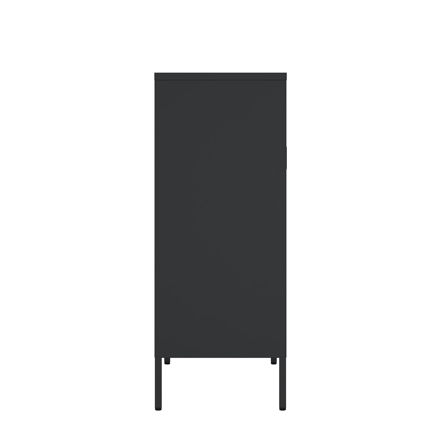 Amelia Modern 32" Metal Accent Cabinet in Black AF008-BK