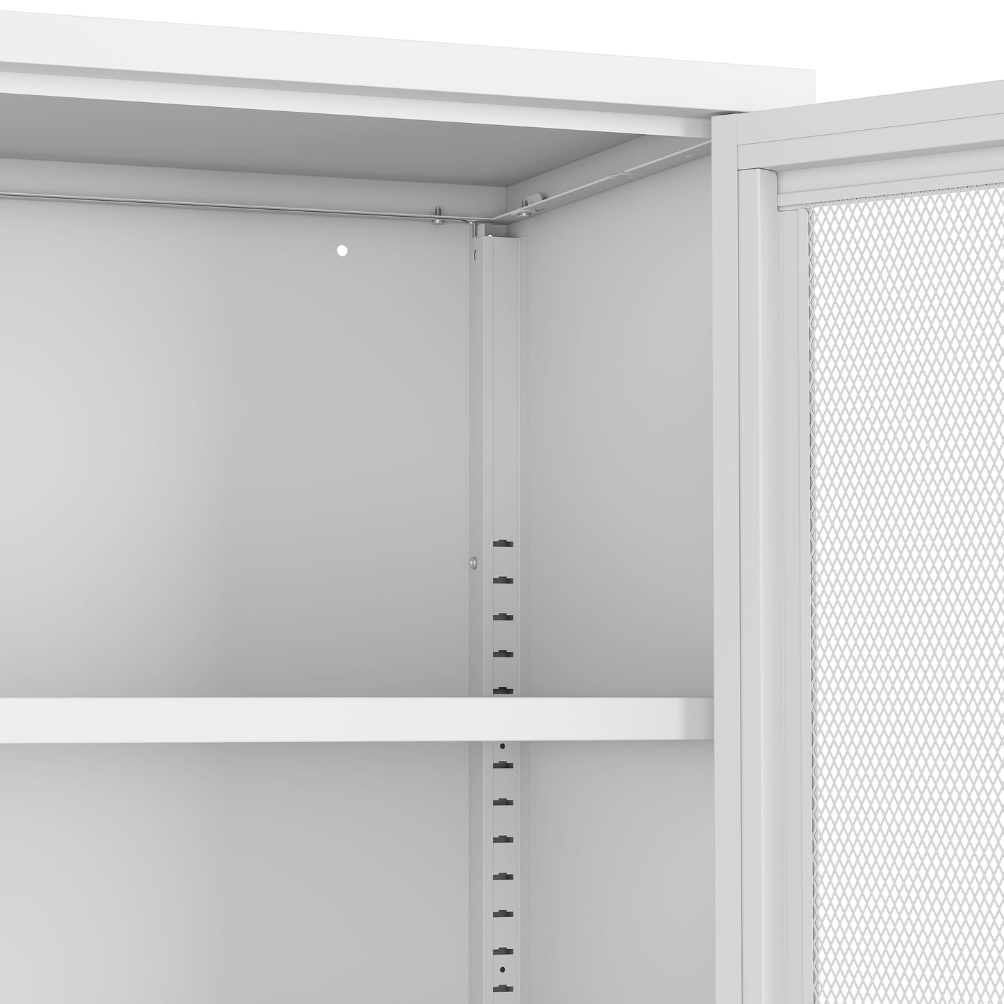Amelia Modern 32" Metal Accent Cabinet in White AF008-WH