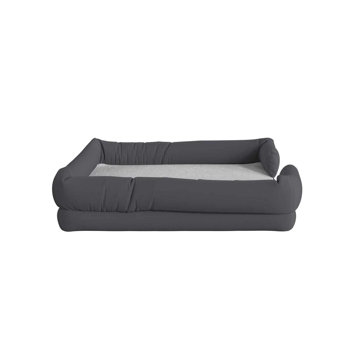 Cooper Orthopedic Comfy Memory Foam Joint Relief Bolster Dog Bed for Dogs up to 44 LBS. - Removable & Washable Cover, Non-Slip Bottom Gray AJ-ORTHO-00190-GY-GG