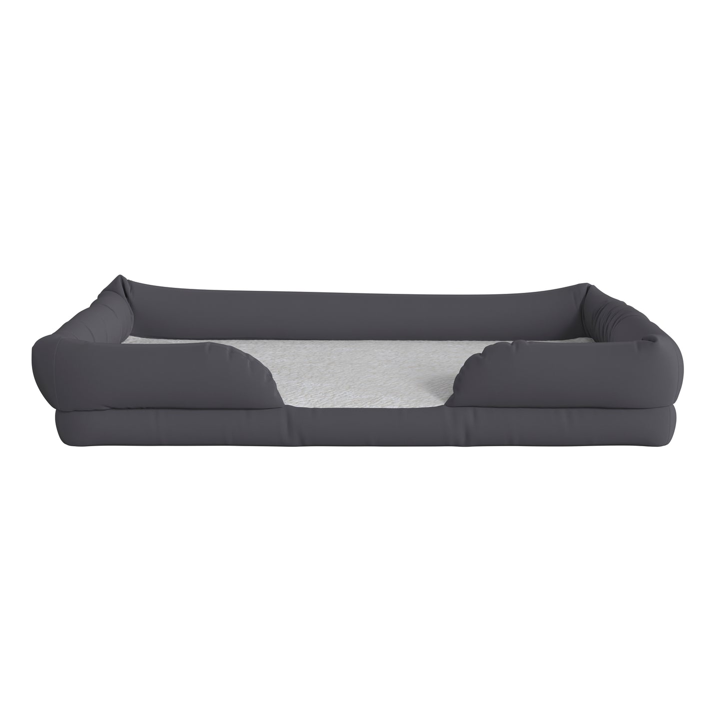 Cooper Orthopedic Comfy Memory Foam Joint Relief Bolster Dog Bed for Dogs up to 44 LBS. - Removable & Washable Cover, Non-Slip Bottom Gray AJ-ORTHO-00190-GY-GG