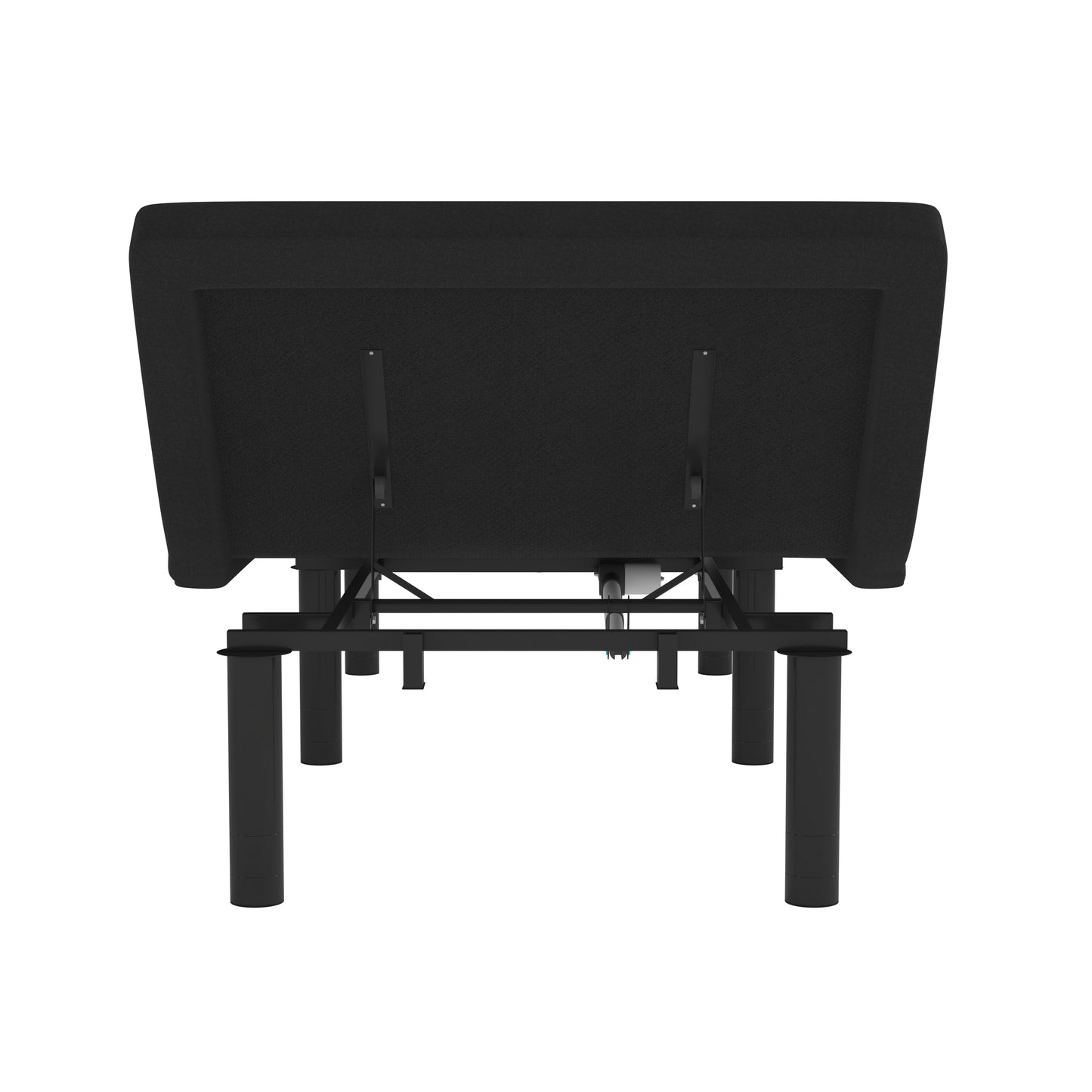 Selene Adjustable Upholstered Bed Base with Wireless Remote, Three Leg Heights, & Independent Head/Foot Incline -Twin XL - Black Black
