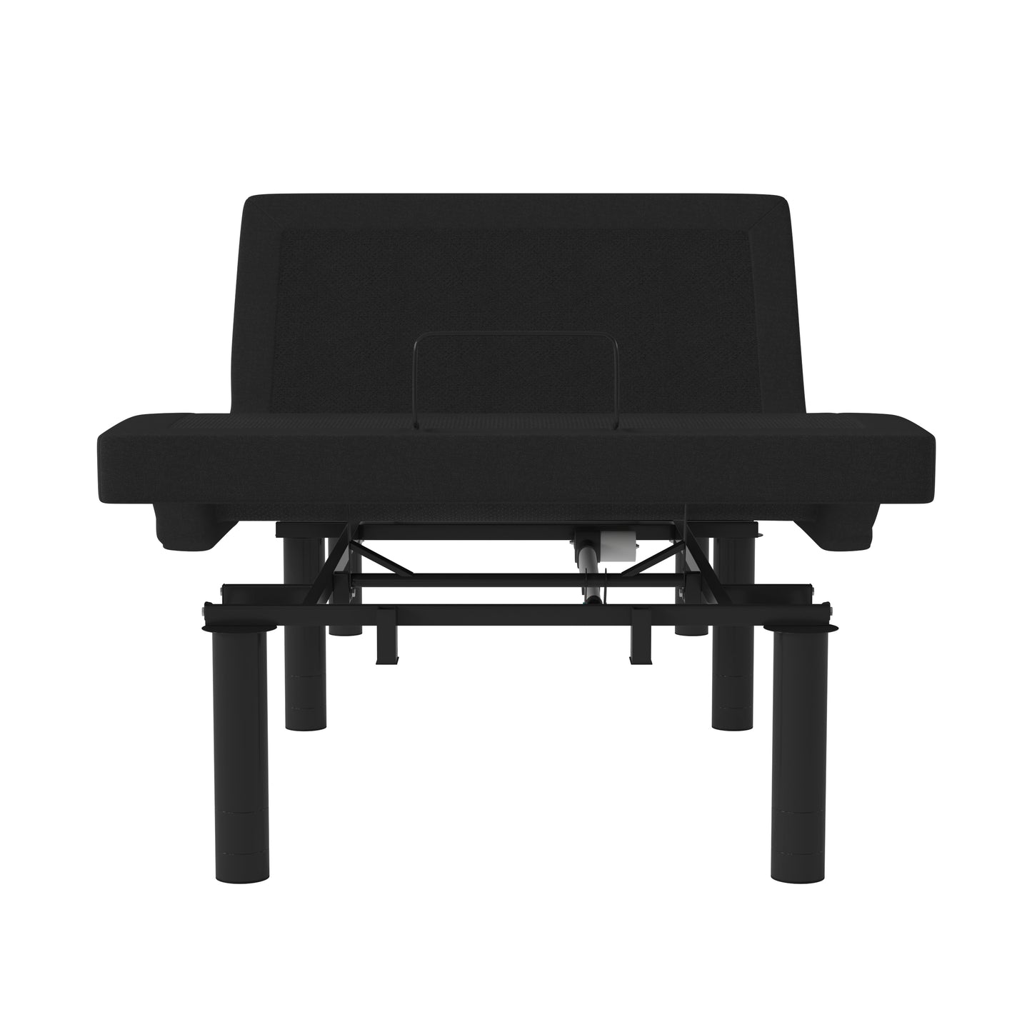 Selene Adjustable Upholstered Bed Base with Wireless Remote, Three Leg Heights, & Independent Head/Foot Incline -Twin XL - Black Black