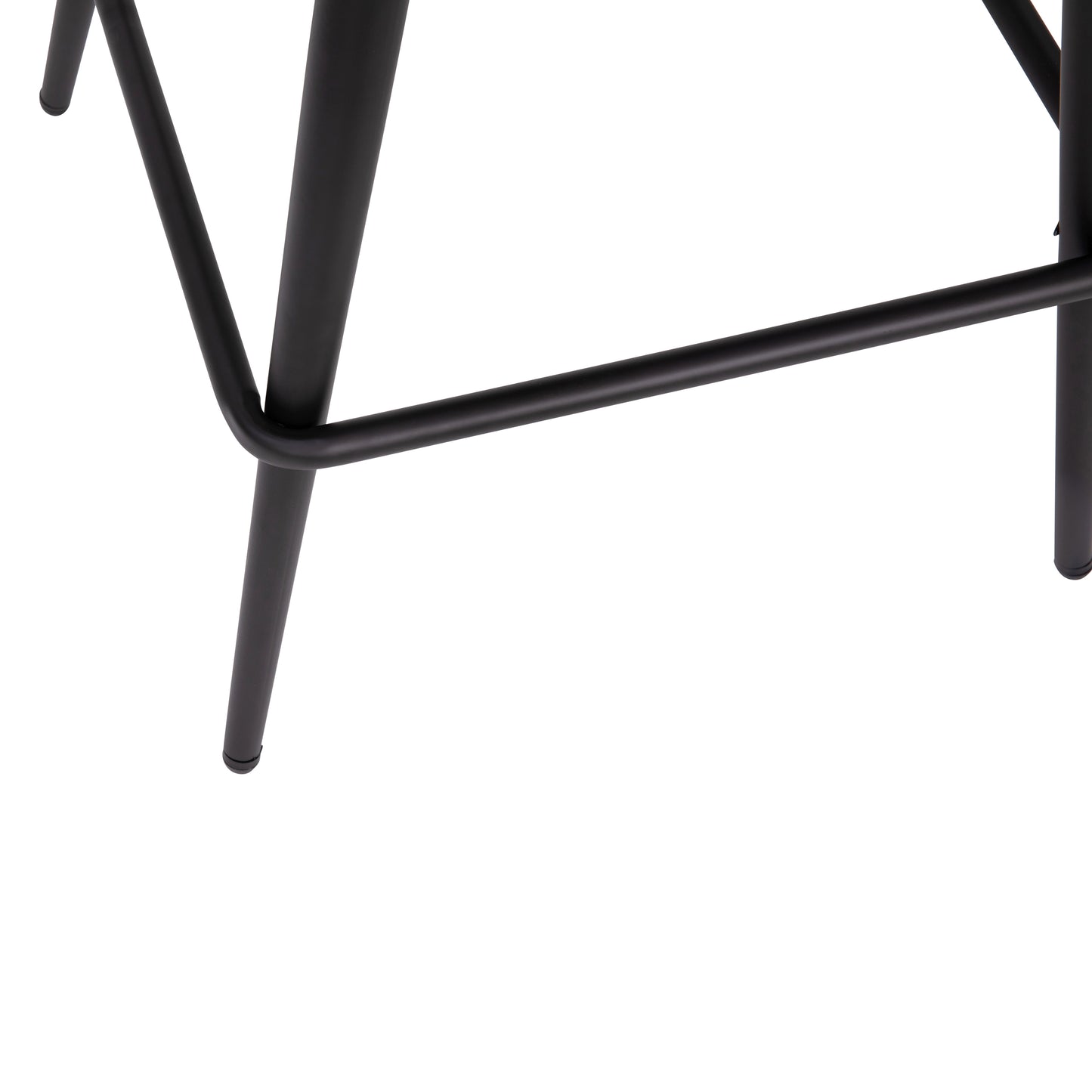 Lyla Set of 2 Commercial High Back Modern Armless 26" Counter Stools with Contoured Backrests, Steel Frames and Footrests, Gray Faux Linen-Set of 2 Gray Faux Linen