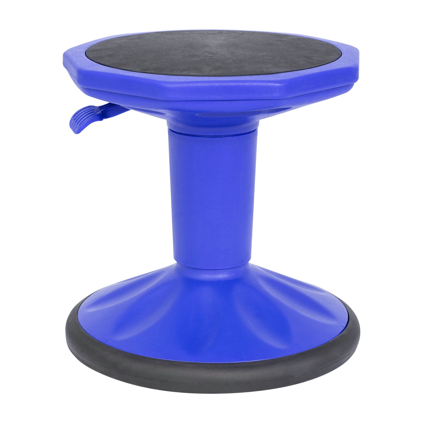 Carter Adjustable Height Kids Flexible Active Stool for Classroom and Home with Non-Skid Bottom in Blue, 14" - 18" Seat Height Blue