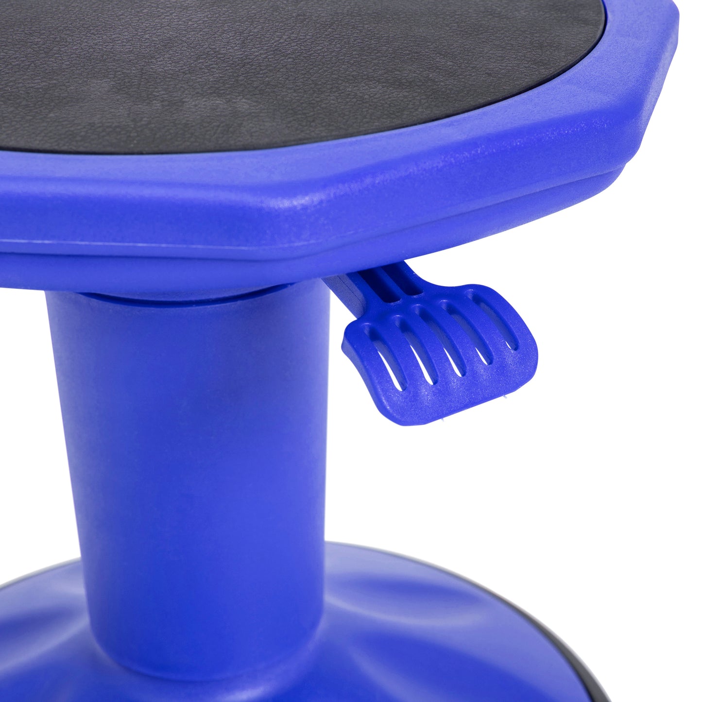 Carter Adjustable Height Kids Flexible Active Stool for Classroom and Home with Non-Skid Bottom in Blue, 14" - 18" Seat Height Blue