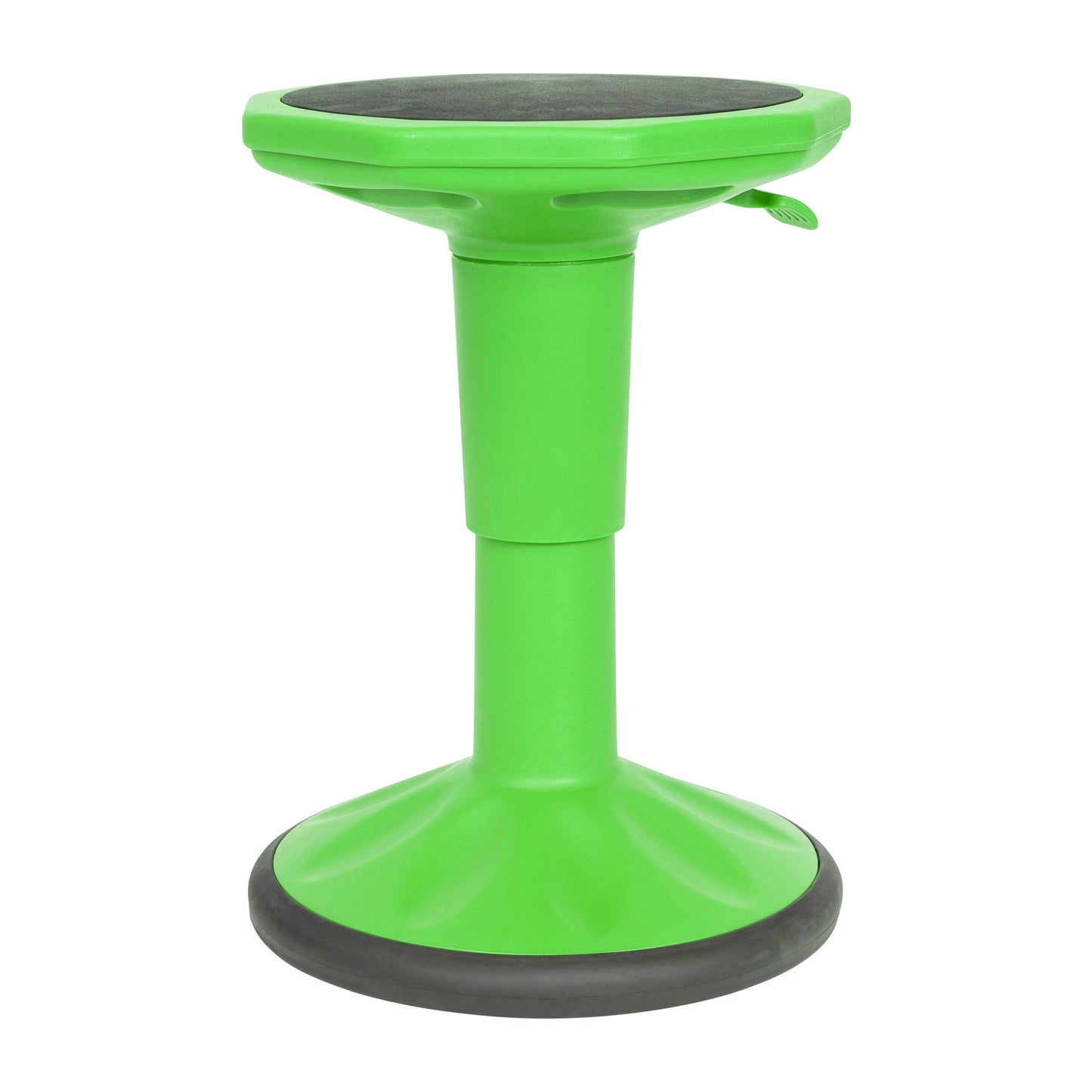 Carter Adjustable Height Kids Flexible Active Stool for Classroom and Home with Non-Skid Bottom in Green, 14" - 18" Seat Height Green