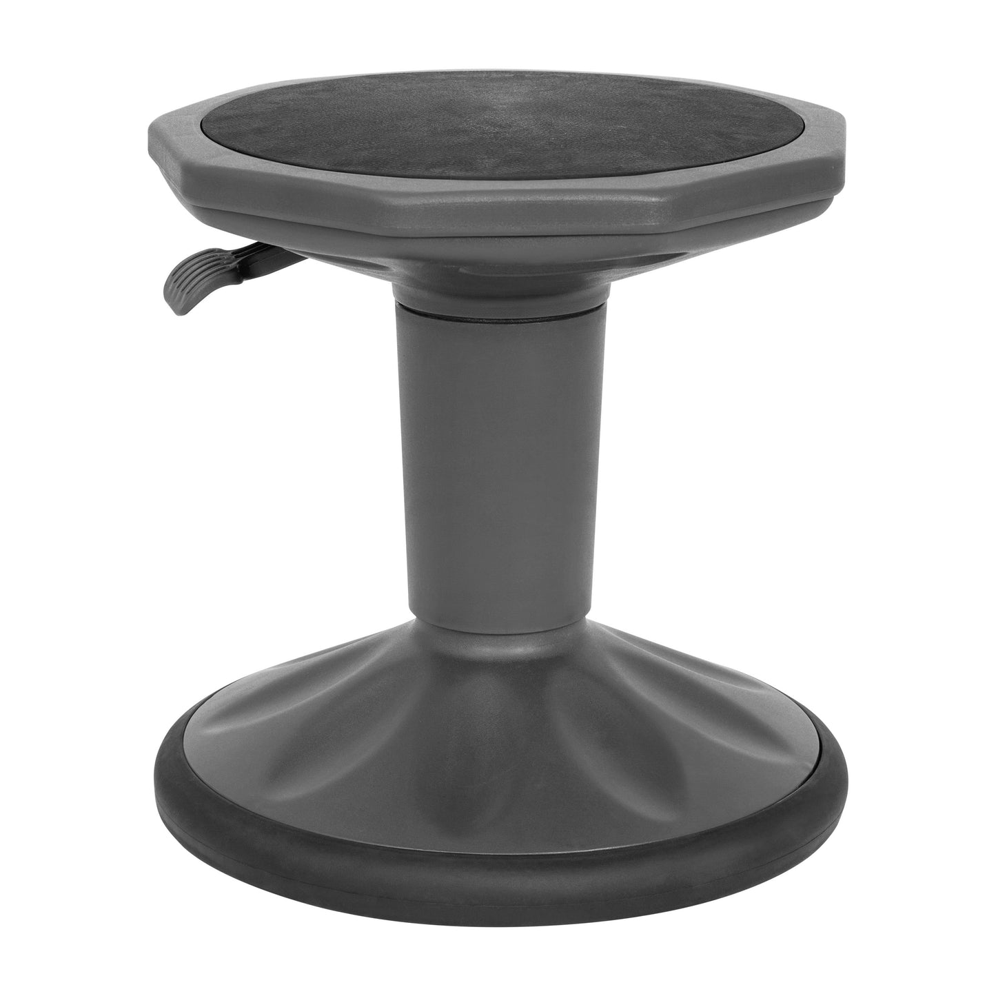 Carter Adjustable Height Kids Flexible Active Stool for Classroom and Home with Non-Skid Bottom in Gray, 14" - 18" Seat Height Gray