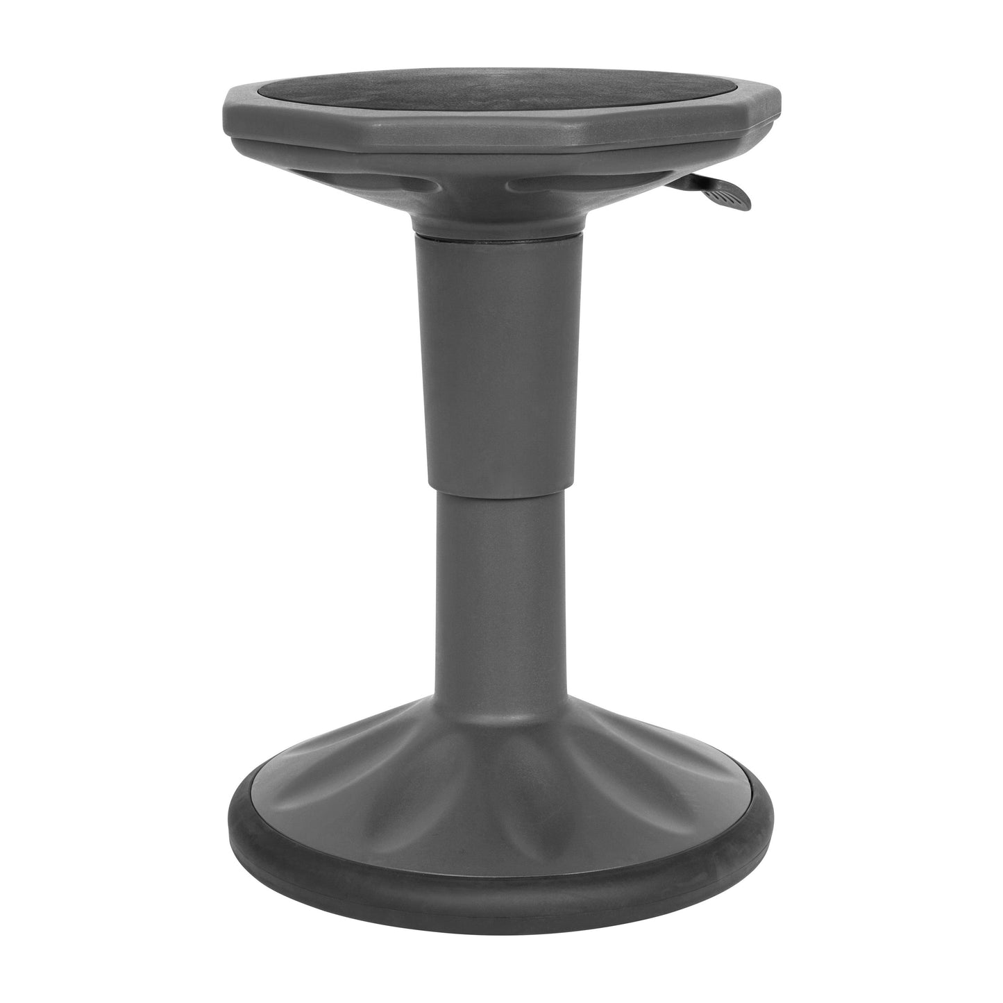 Carter Adjustable Height Kids Flexible Active Stool for Classroom and Home with Non-Skid Bottom in Gray, 14" - 18" Seat Height Gray