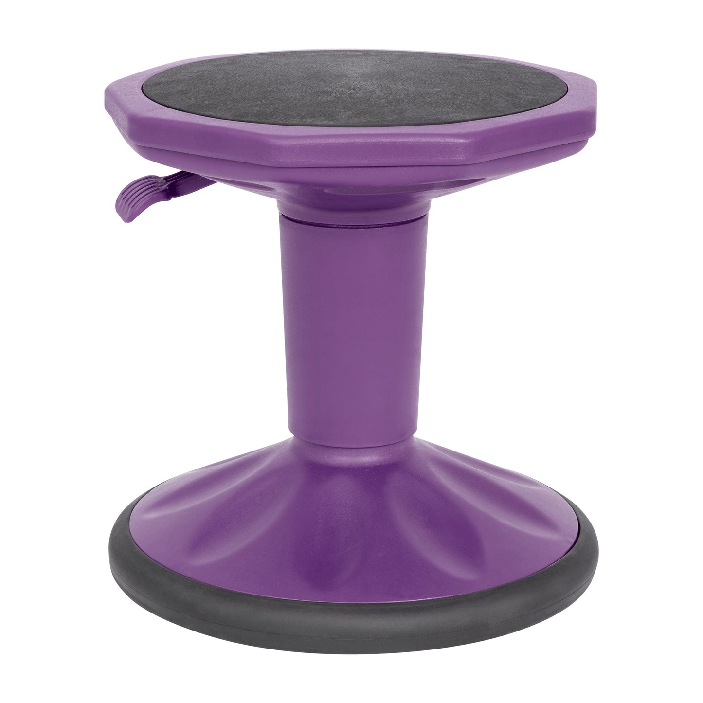 Carter Adjustable Height Kids Flexible Active Stool for Classroom and Home with Non-Skid Bottom in Purple, 14" - 18" Seat Height Purple