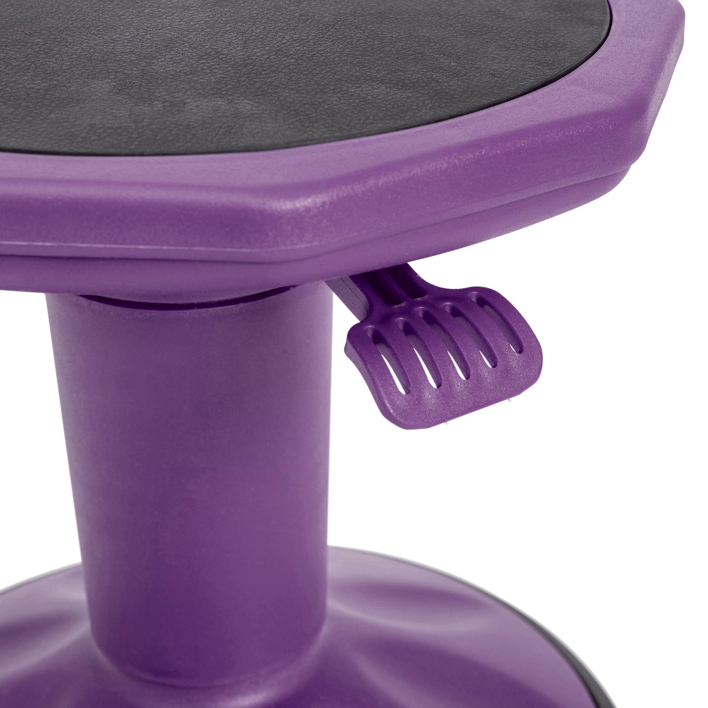 Carter Adjustable Height Kids Flexible Active Stool for Classroom and Home with Non-Skid Bottom in Purple, 14" - 18" Seat Height Purple
