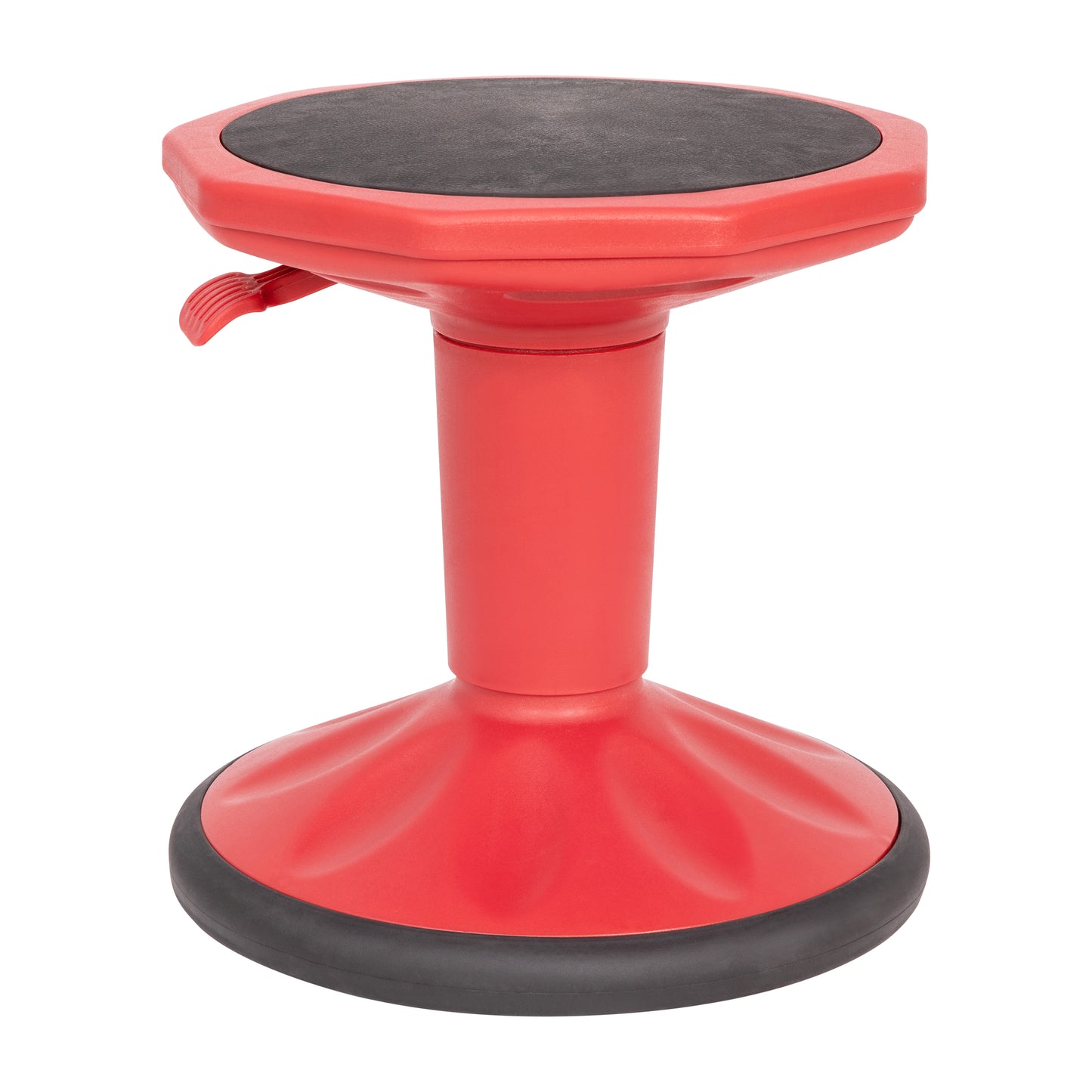 Carter Adjustable Height Kids Flexible Active Stool for Classroom and Home with Non-Skid Bottom in Red, 14" - 18" Seat Height Red