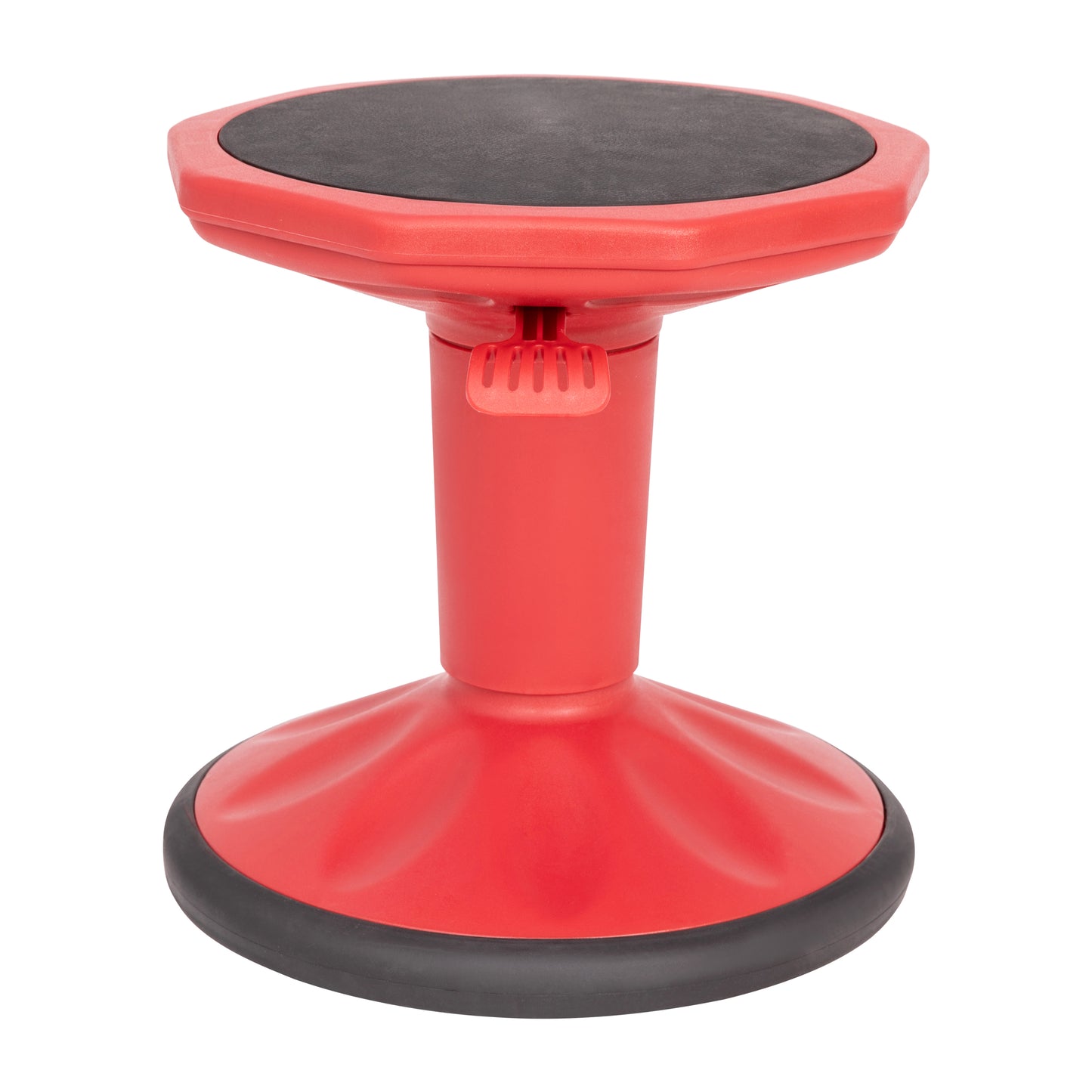 Carter Adjustable Height Kids Flexible Active Stool for Classroom and Home with Non-Skid Bottom in Red, 14" - 18" Seat Height Red