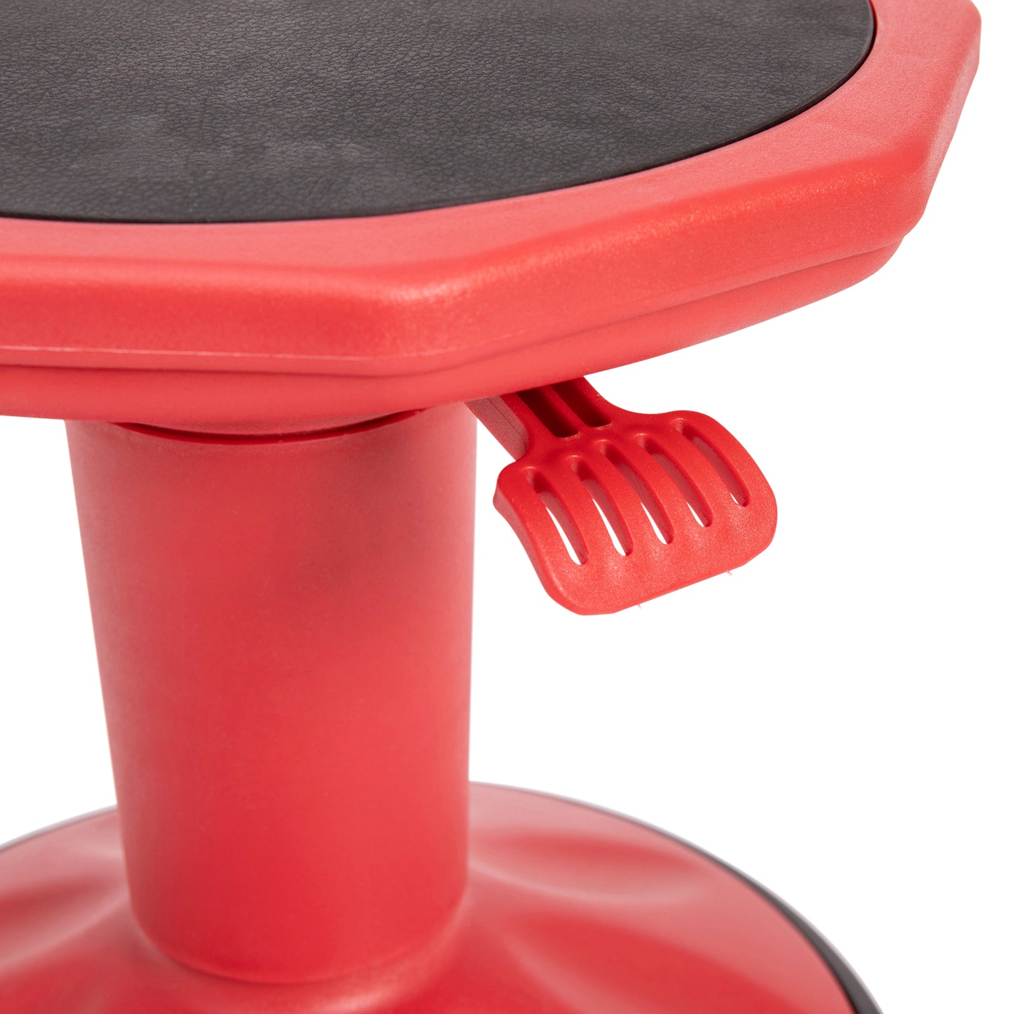 Carter Adjustable Height Kids Flexible Active Stool for Classroom and Home with Non-Skid Bottom in Red, 14" - 18" Seat Height Red
