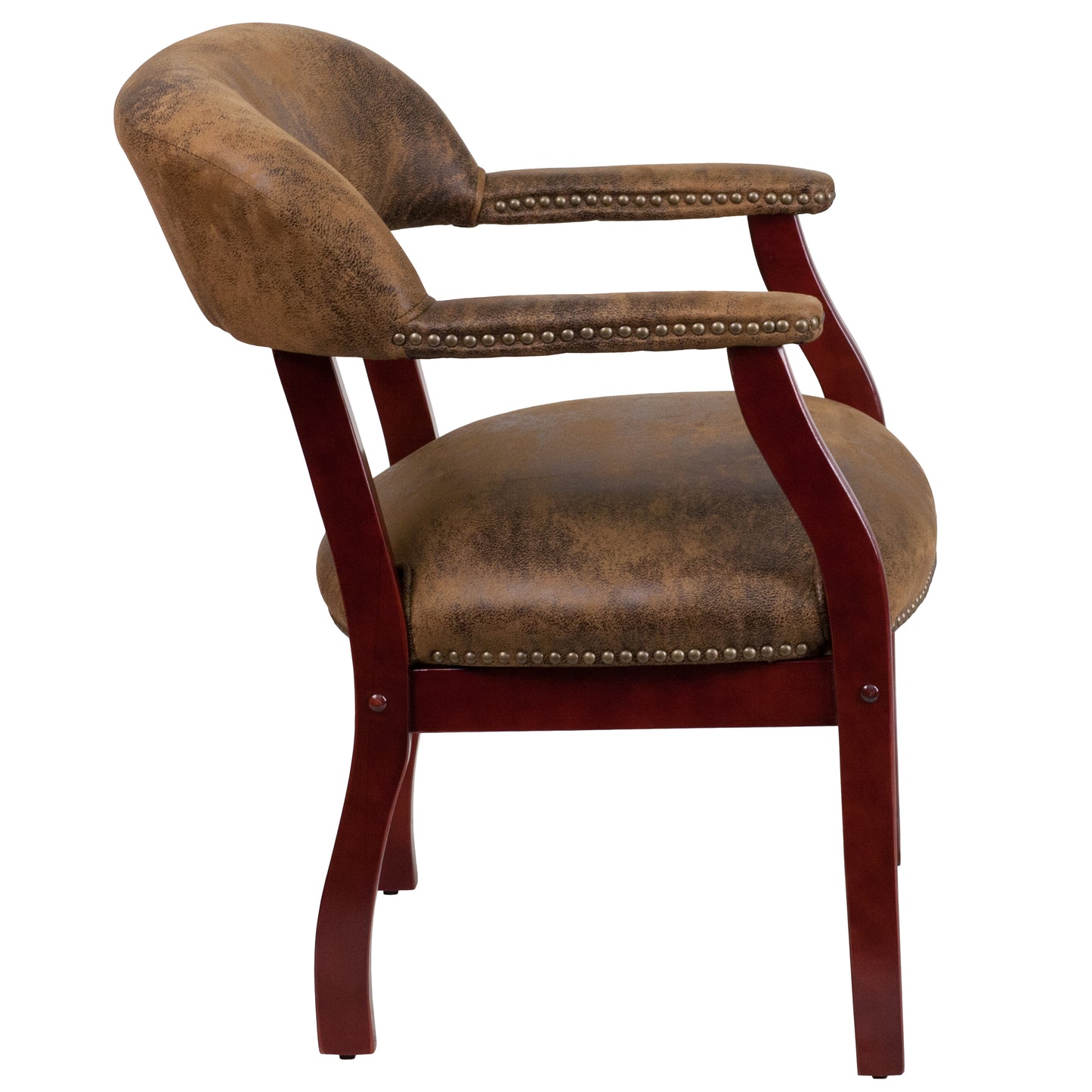 Diamond Bomber Jacket Brown Luxurious Conference Chair with Accent Nail Trim Bomber Jacket Brown Microfiber
