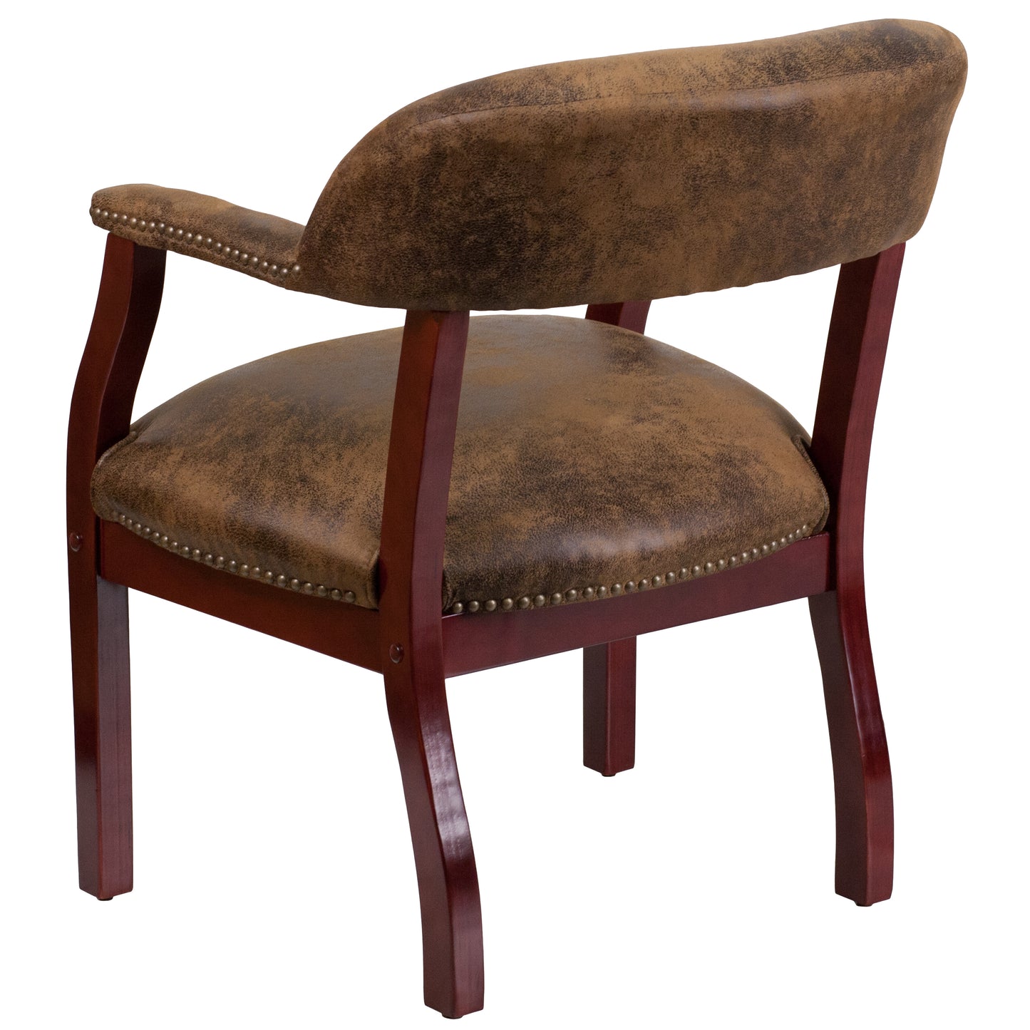 Diamond Bomber Jacket Brown Luxurious Conference Chair with Accent Nail Trim Bomber Jacket Brown Microfiber