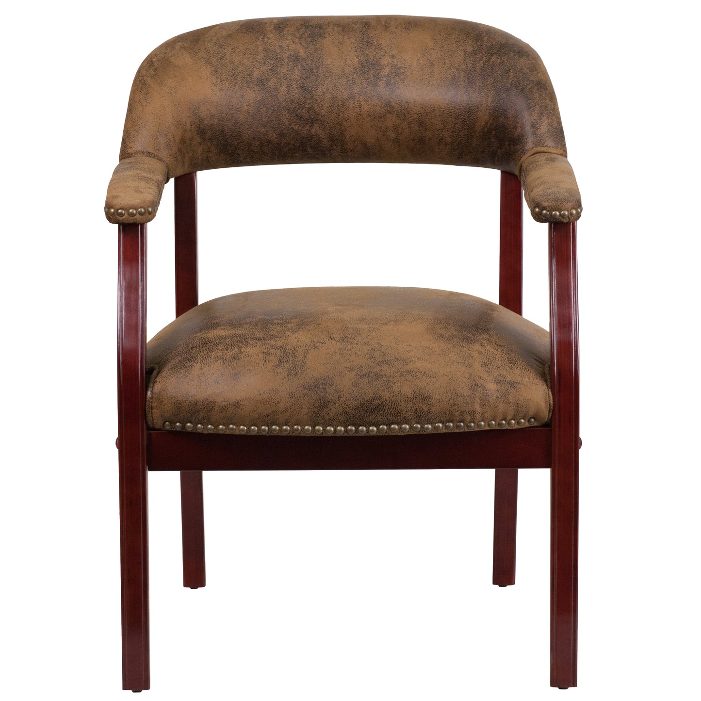 Diamond Bomber Jacket Brown Luxurious Conference Chair with Accent Nail Trim Bomber Jacket Brown Microfiber