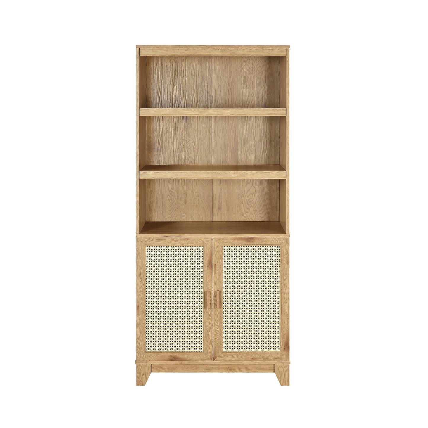 Sheridan Mid-Century Modern 31" Bookcase Cabinet in Natural (7-Shelf) BC-6GLF-NA