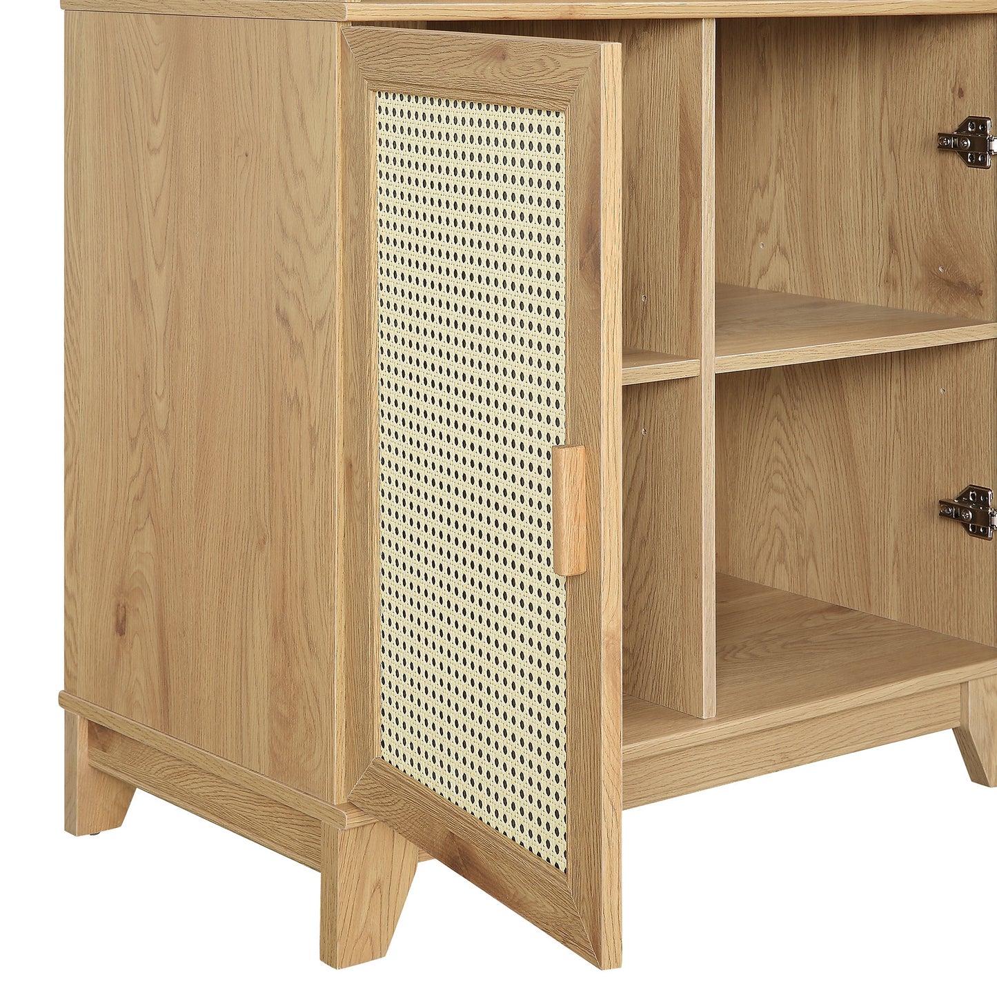 Sheridan Mid-Century Modern 31" Bookcase Cabinet in Natural (7-Shelf) BC-6GLF-NA