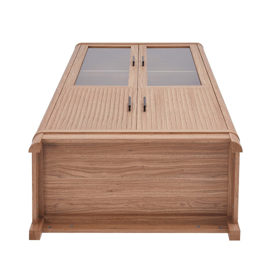 Jodie Mid-Century Modern 31" Bookcase Cabinet in Maple (6-Shelf) BC001-MP