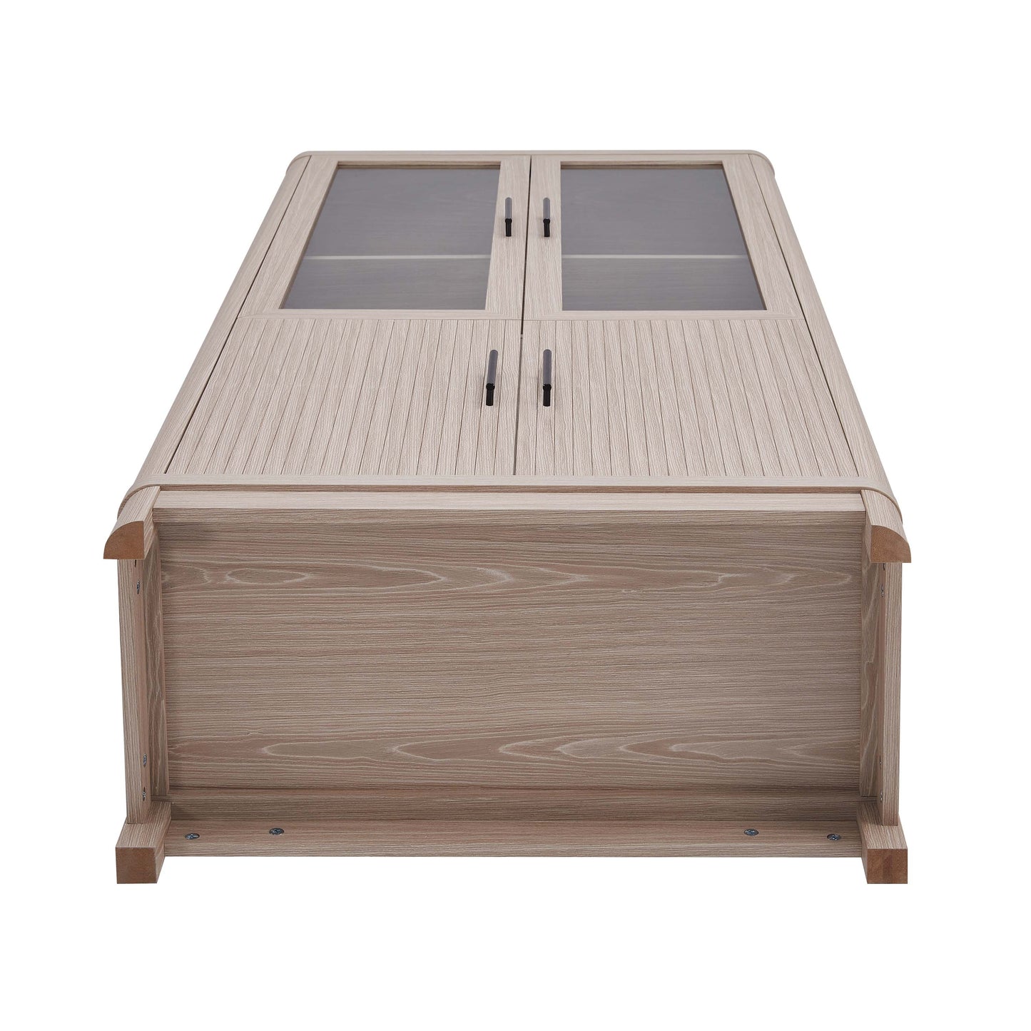 Jodie Mid-Century Modern 31" Bookcase Cabinet in Whitewashed Oak (6-Shelf) BC001-OK