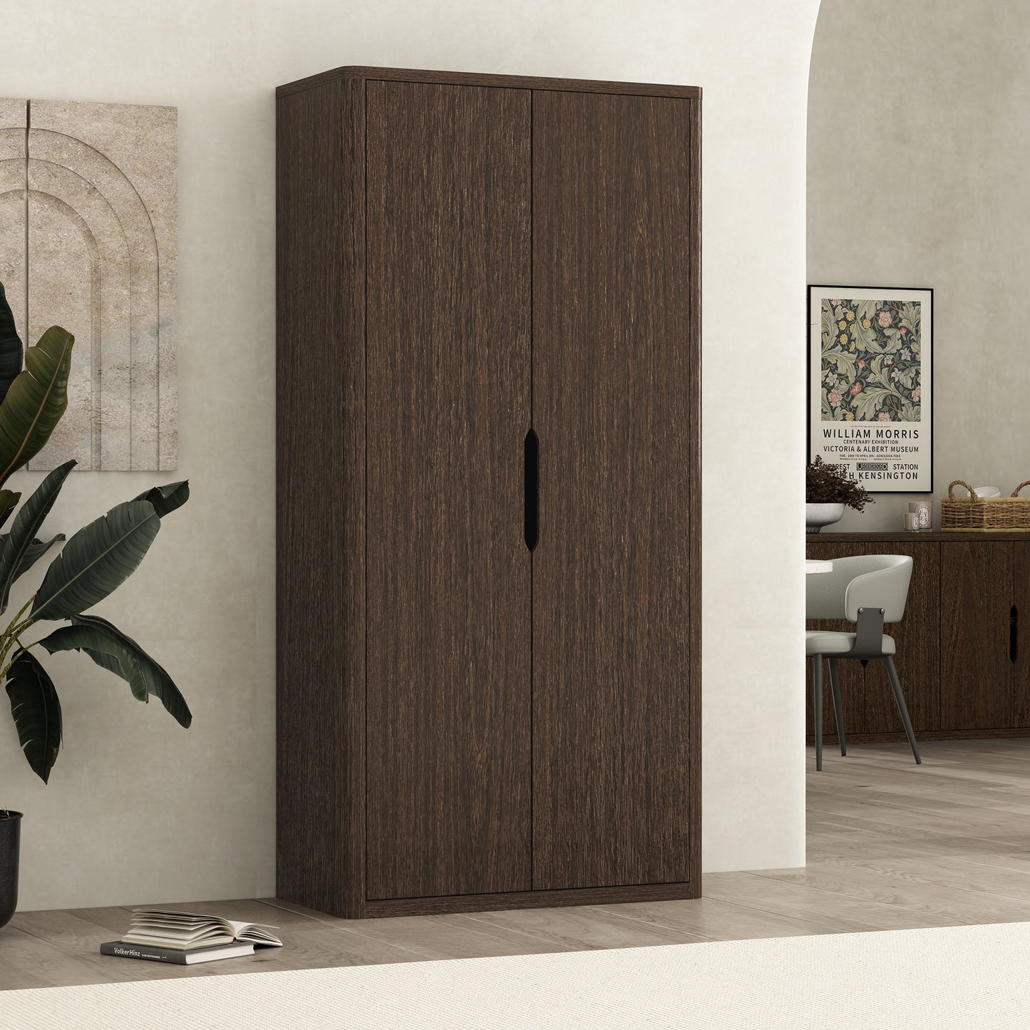 Rivington Modern 38" Bookcase Cabinet in Walnut BC004-BR