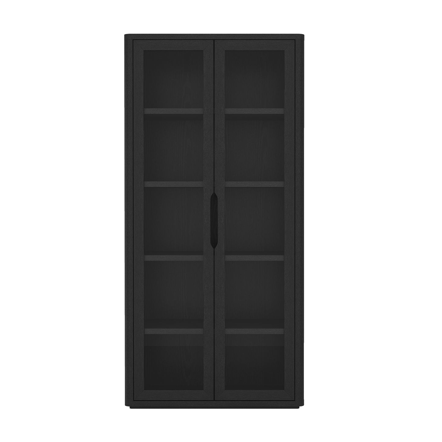 Rivington Modern 38" Bookcase Cabinet in Black BC005-BK